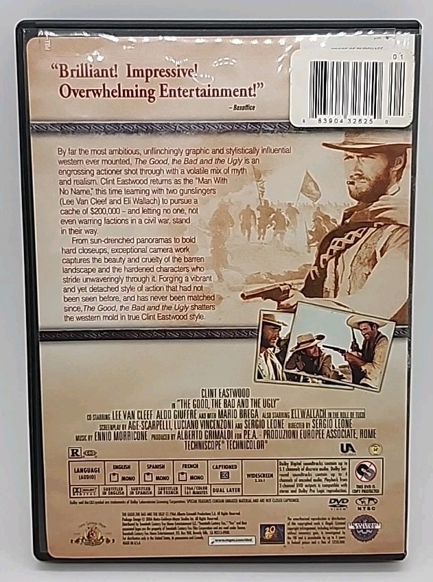 The Good, the Bad and the Ugly (DVD, 1966)