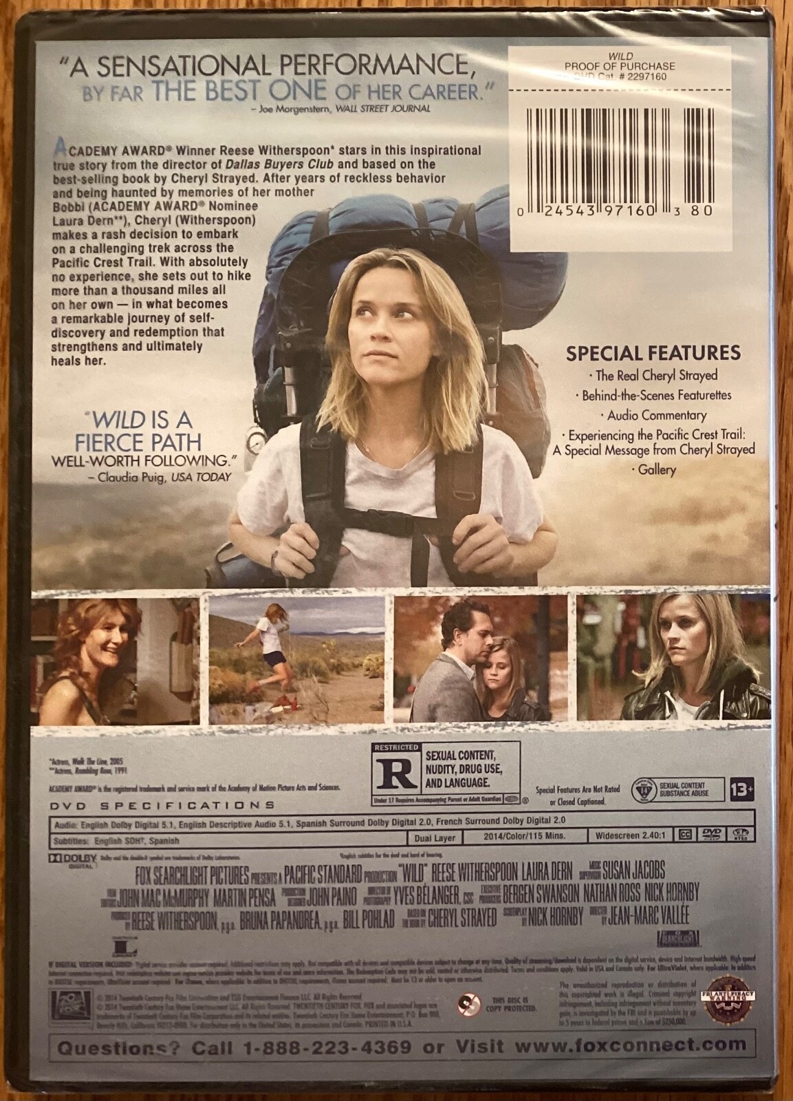 Wild DVD with Reese Witherspoon, Laura Dern, Thomas Sadoski, Michiel Huisman