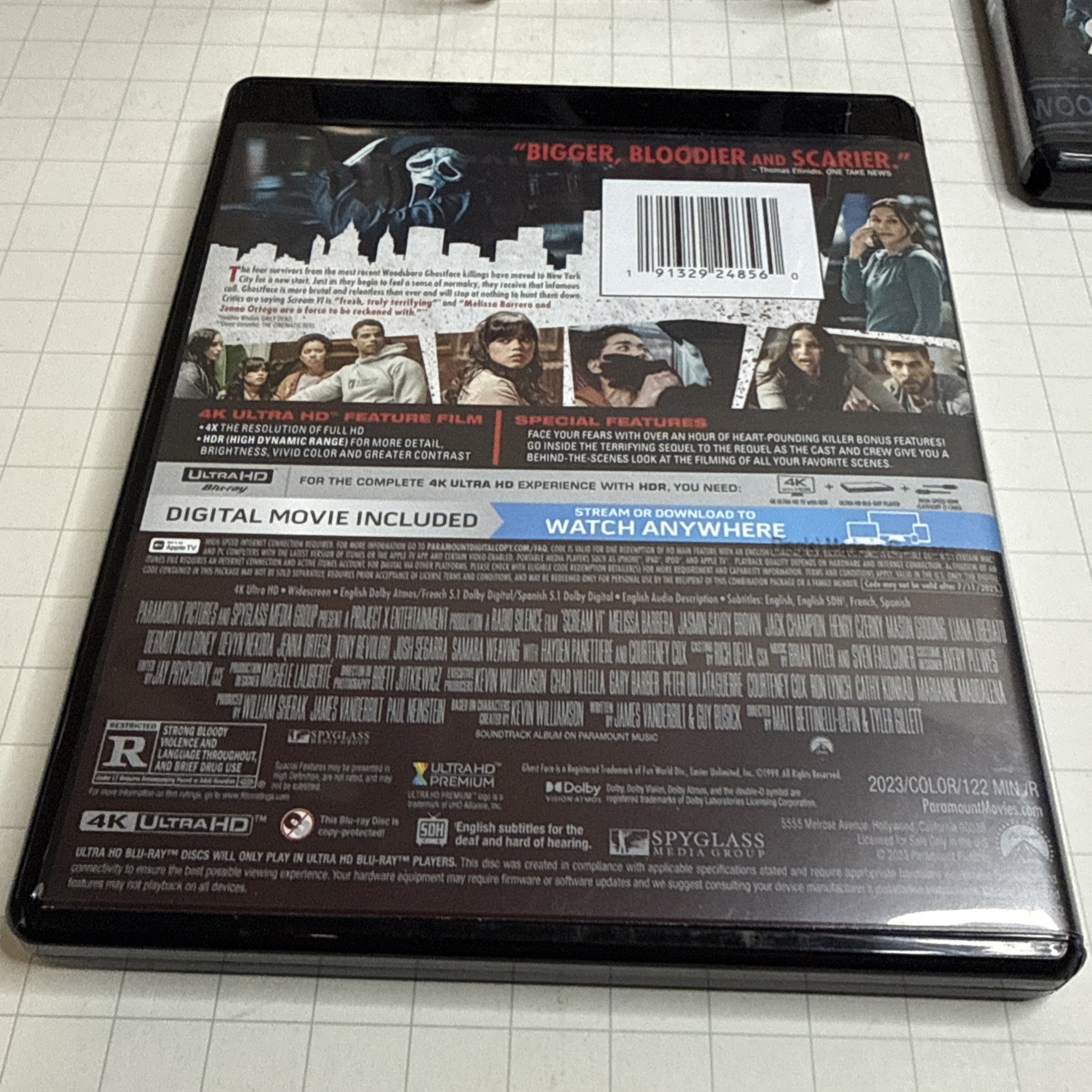 Scream VI + Scream (2022) 2-Movies. (4KUHD) w/slipcover. Preowned. NO Digital.