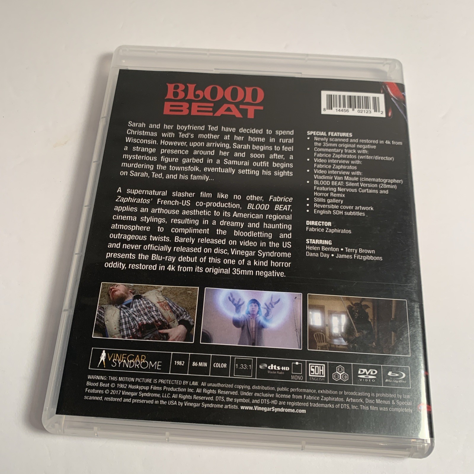 Bloodbeat (Blu-ray, 1982) Vinegar Syndrome Slasher Excellent Condition See Pics