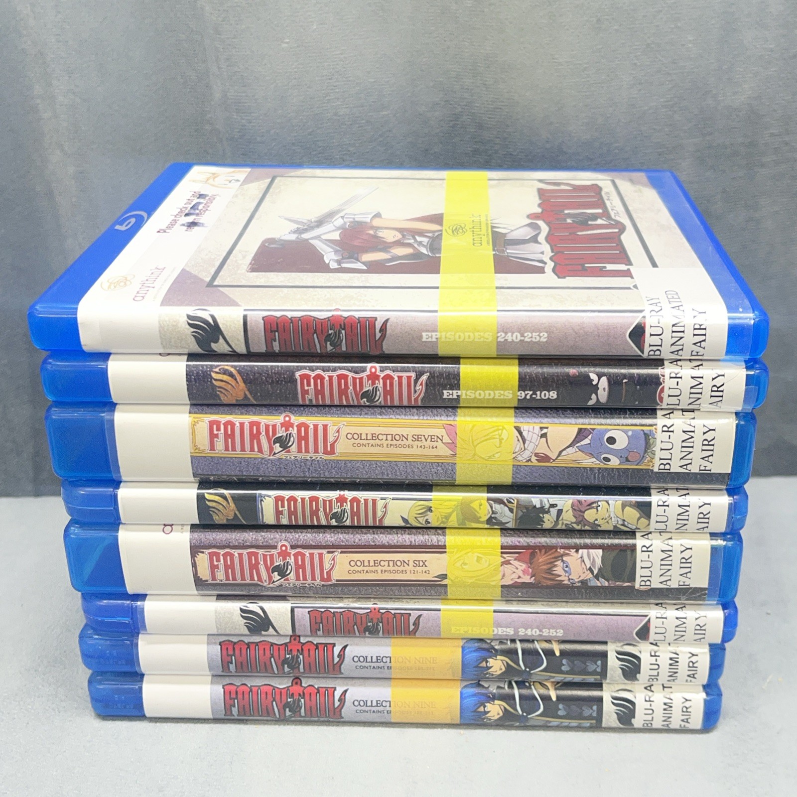 Fairy Tail Anime Blu-ray lot Ex Library Large Bundle Many Episodes 24 Disc