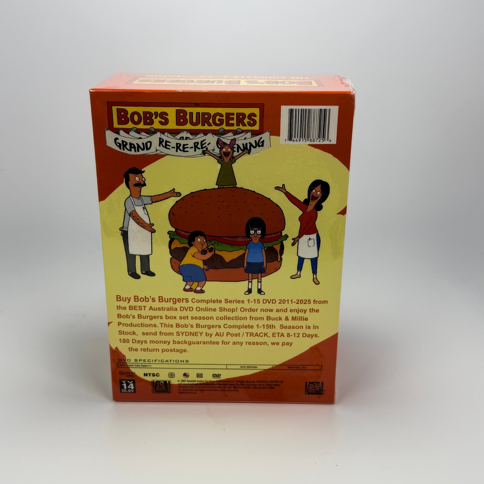 BOB’S BURGERS the Complete Series Seasons 1-15(DVD 42 Disc Box Set) Brand New!