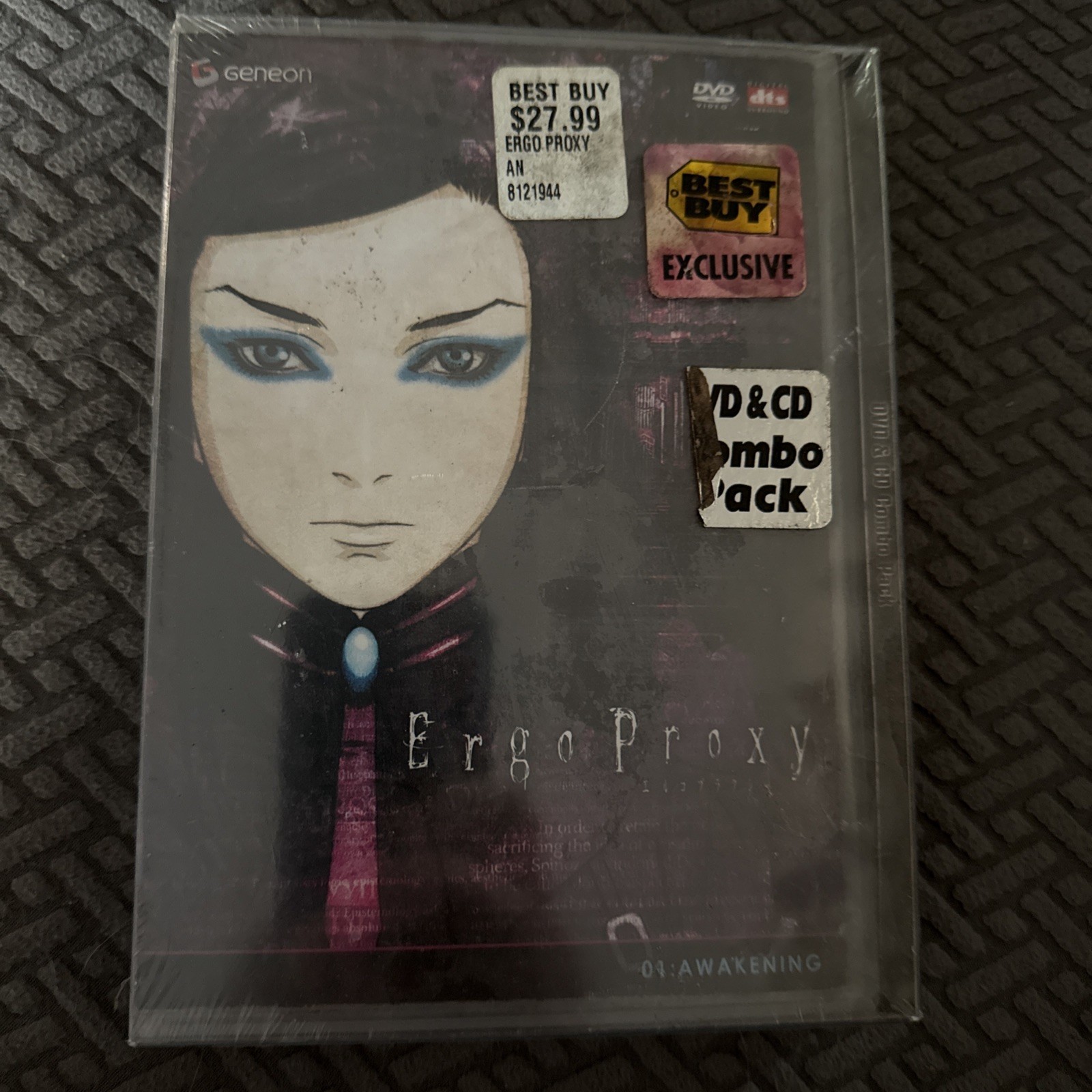 ERGO PROXY DVD 01 / CD Awakening Anime Geneon Combination New Sealed