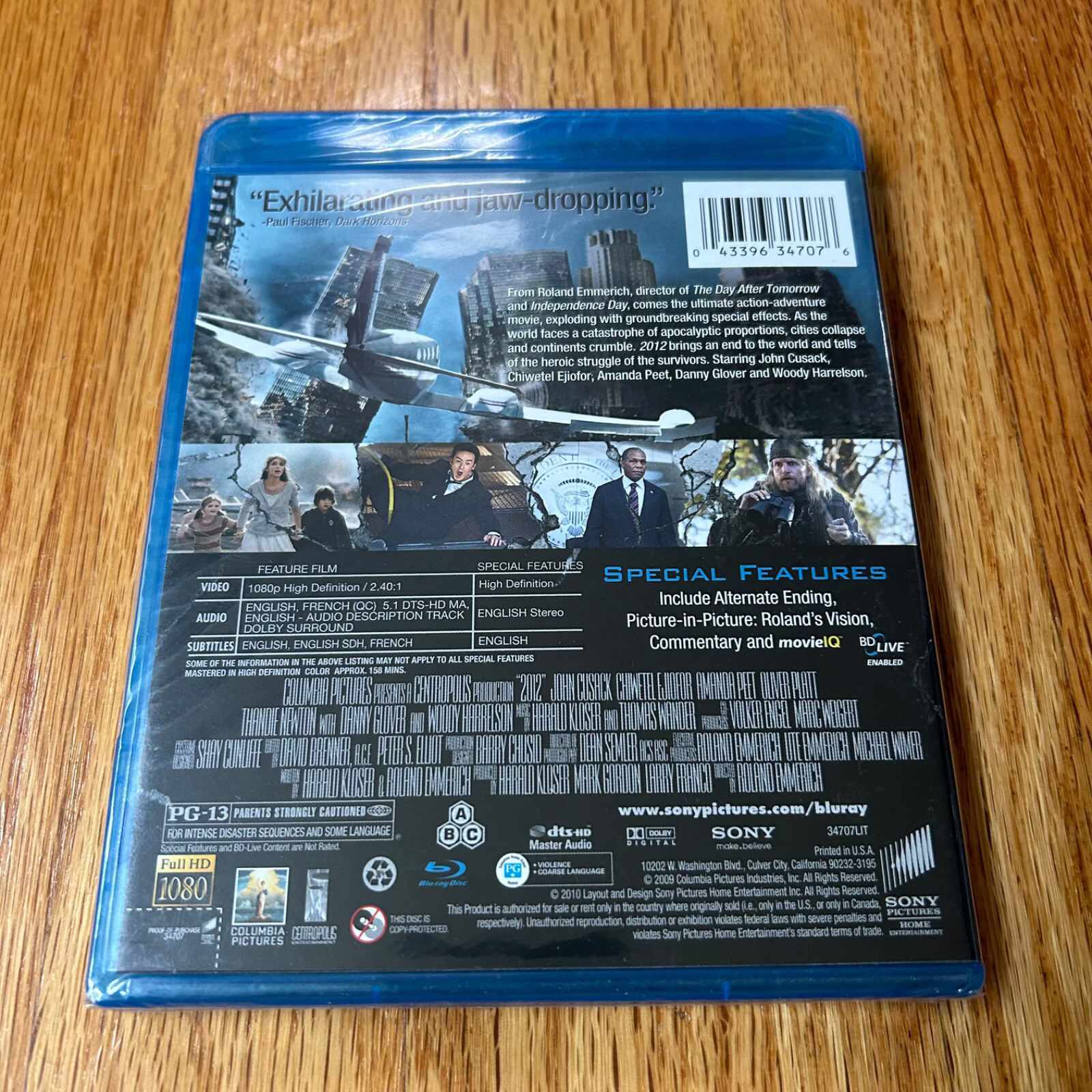 2012 Blu-Ray (2009 Sony) [SEALED]