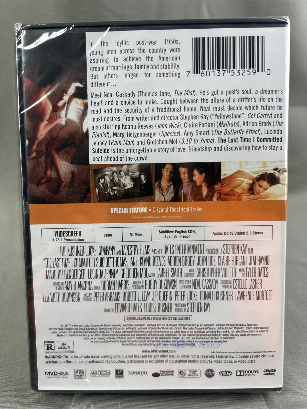 THE LAST TIME I COMMITTED SUICIDE – 1997 (DVD, 2021) NIB NEW SEALED