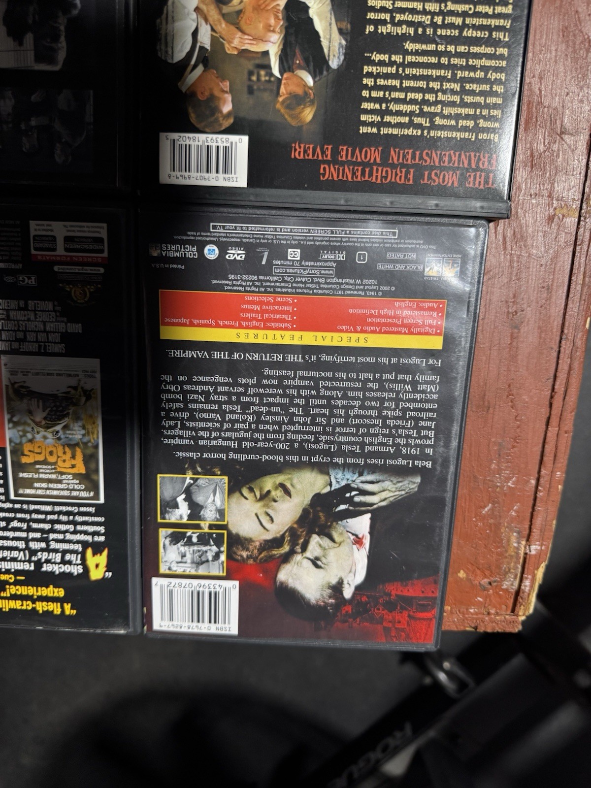 Classic Horror DVD Lot 6 Bela Lugosi Hammer Frogs Frankenstein Vampire