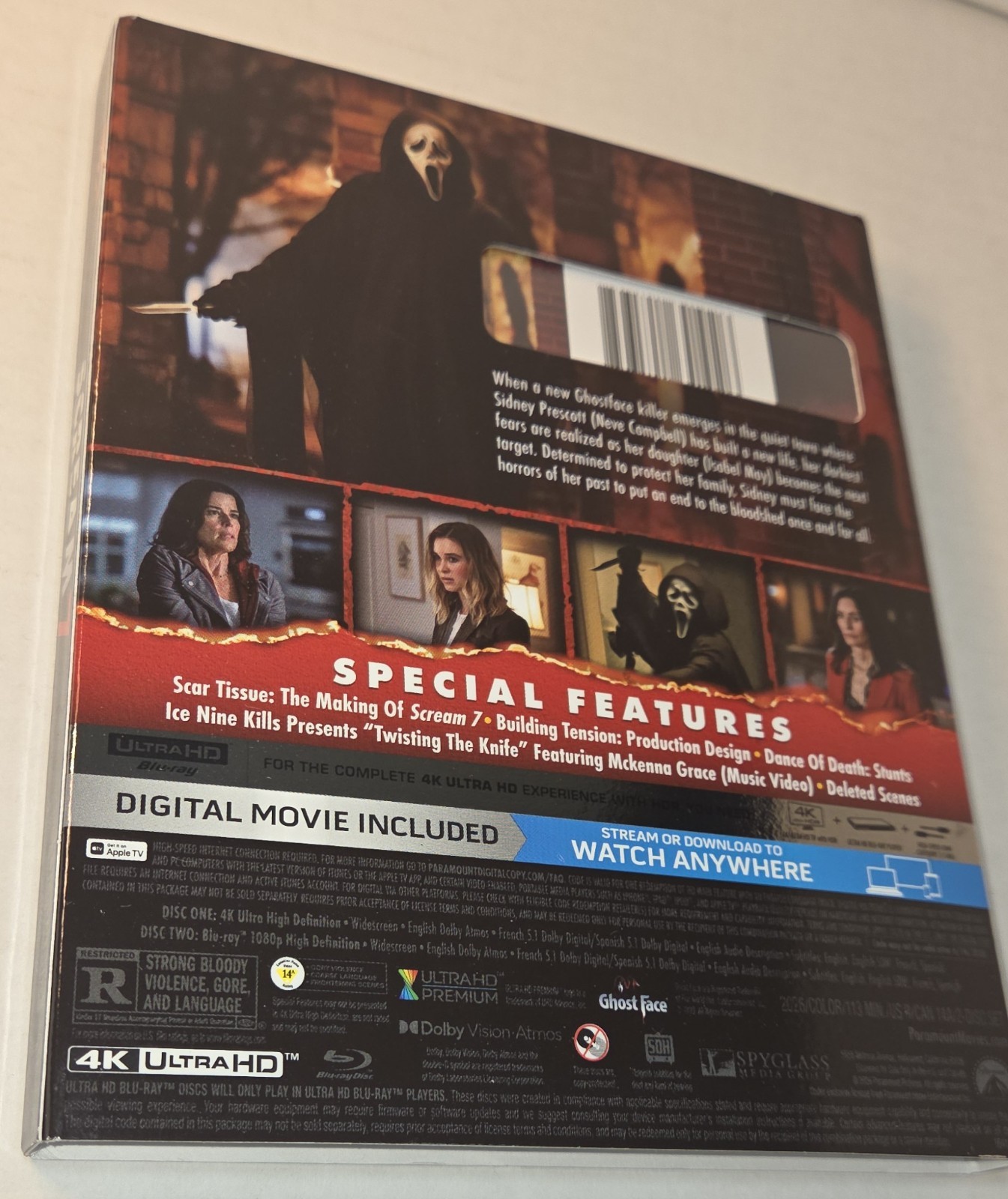Scream 7 (4K/Blu-ray)Collector Slipcover-NEW (Sealed)-Box Shipping with Tracking