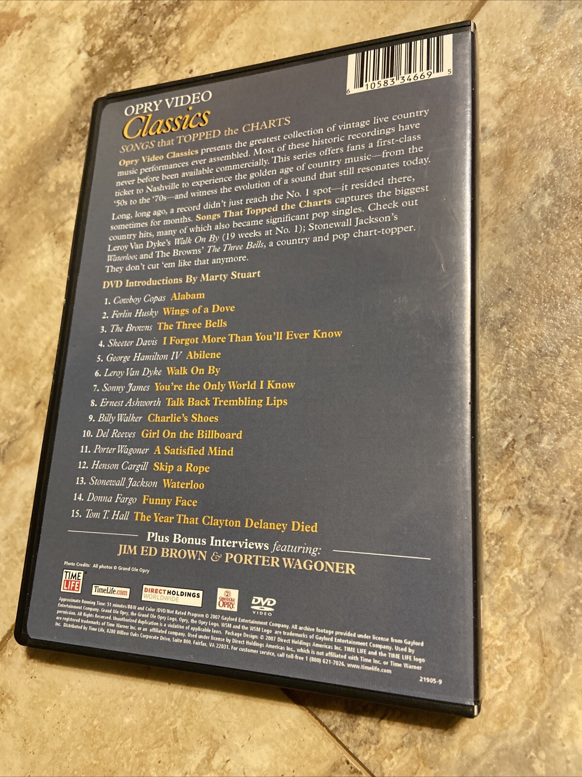Grand Ole Opry Video Classics: Classic Live Performances Set Of 8 DVDs Time Life