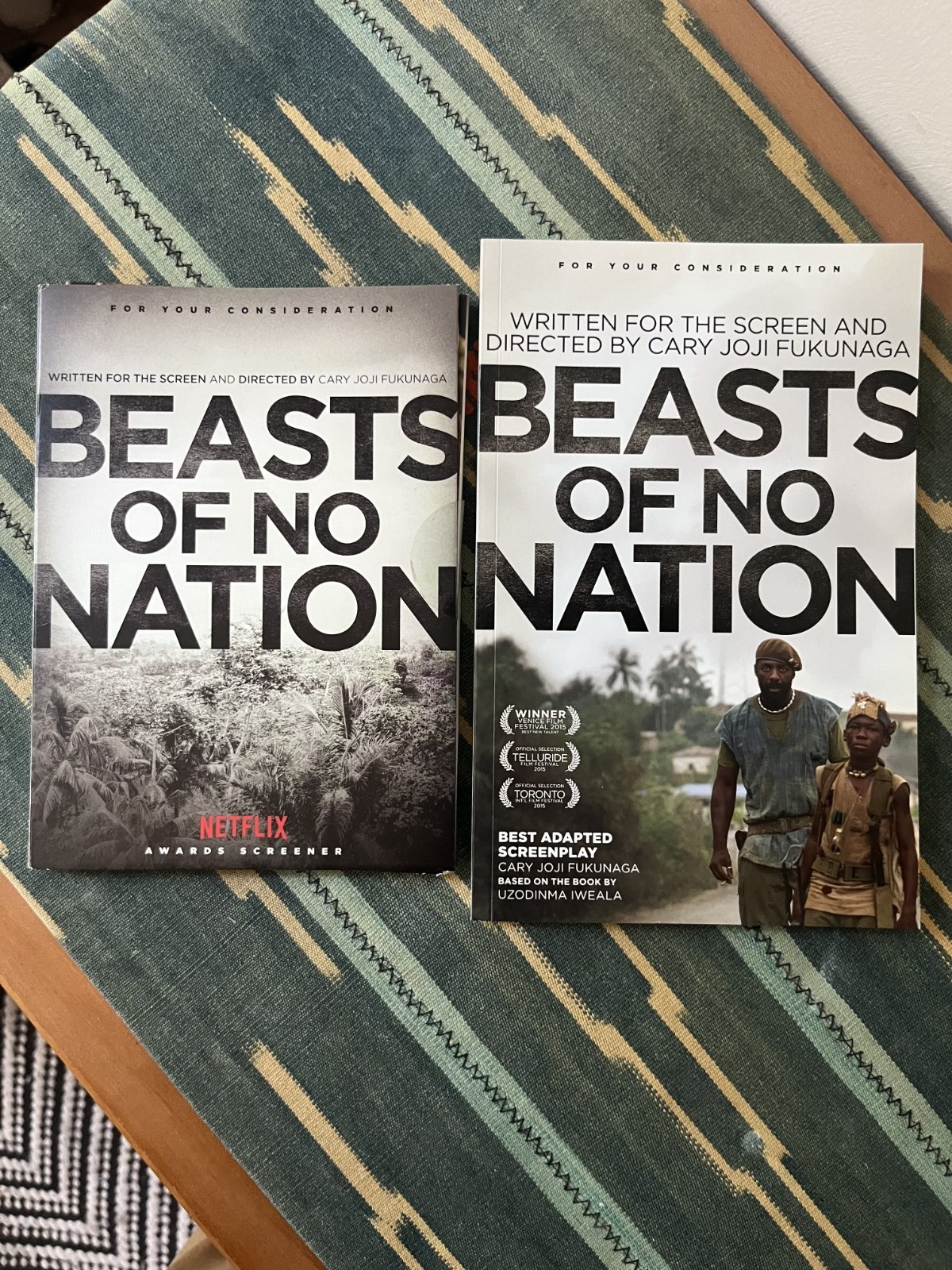 Beasts of No Nation FYC COMPLETE DVD + Screenplay Cary Fukunaga Idris Elba Netfl