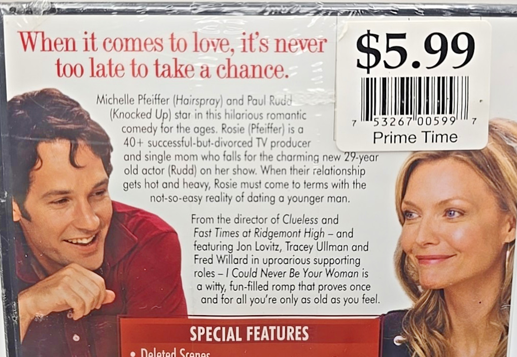 I Could Never Be Your Woman 2006 DVD Michelle Pfieffer Paul Rudd Saoirse Ronan