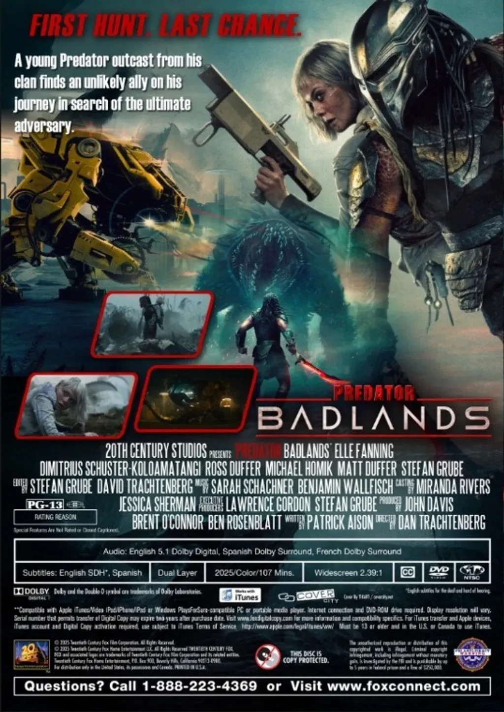 Predator: Badlands DVD 2025 NEW Sealed Sci-Fi Action Movie All Region Free Shipp
