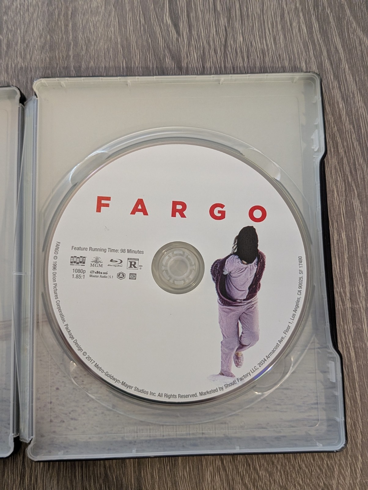 Fargo 20th Anniversary Edition (Blu-ray, 1996) Steelbook