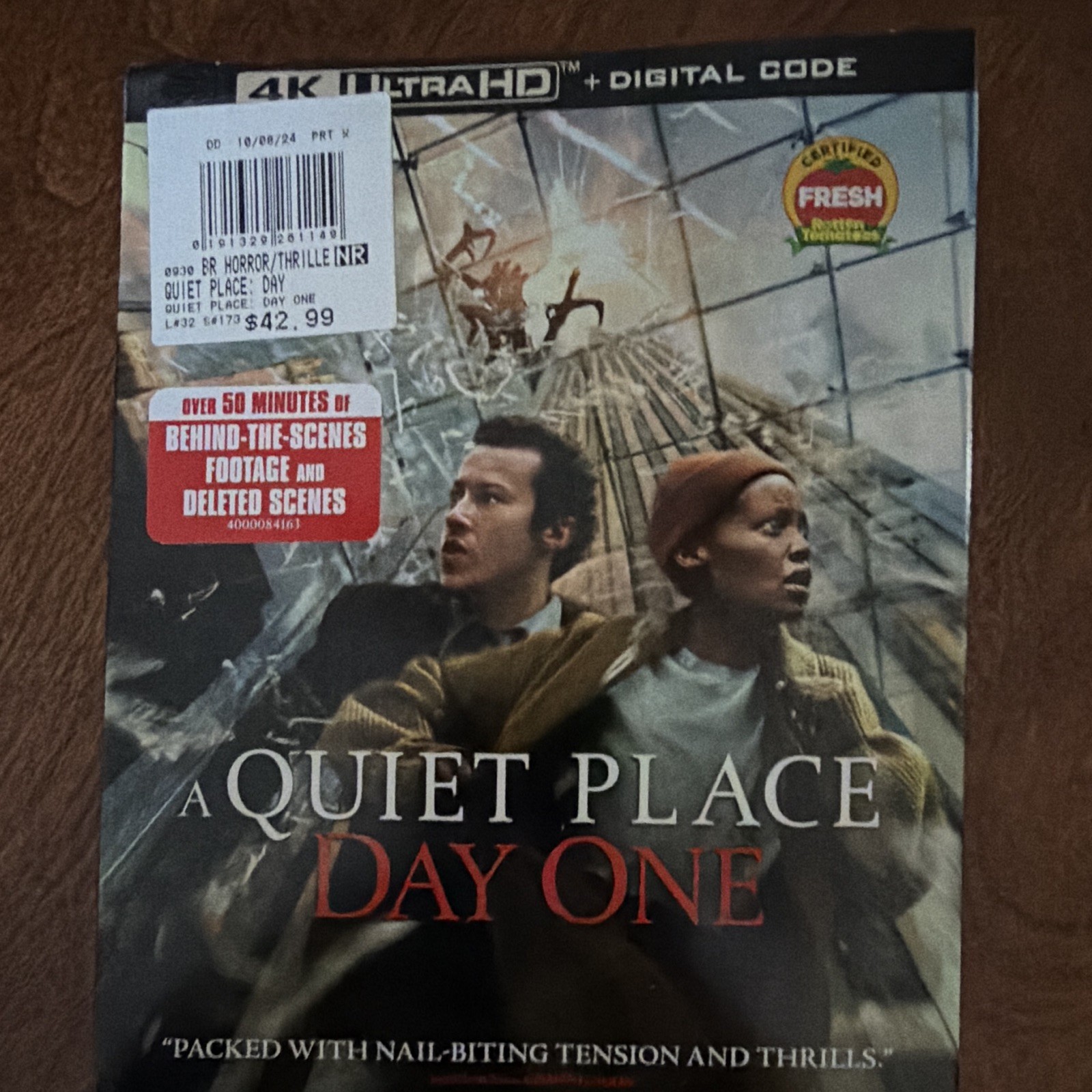 A Quiet Place: Day One (2024) 4K UHD Blu-ray + Digital Code Deleted Scenes