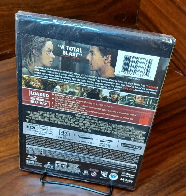 Edge of Tomorrow (4K UHD)-NEW (Sealed)-Free Shipping with Tracking