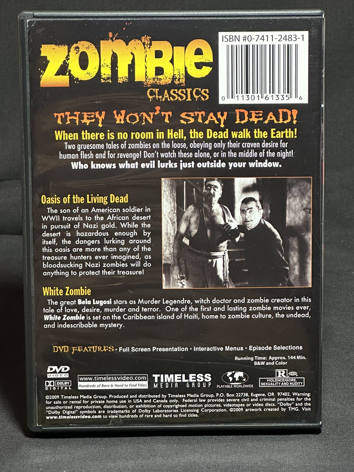 Zombie Classics (DVD, 2009, 2-Disc Set Rated R, 300 min.)