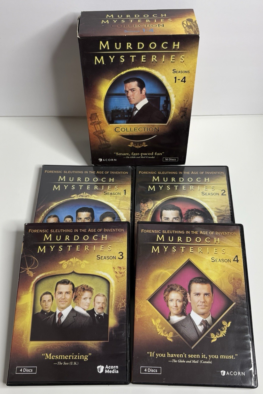 Murdoch Mysteries COMPLETE Series Collection Season 1-4 DVD 16-Disc Set