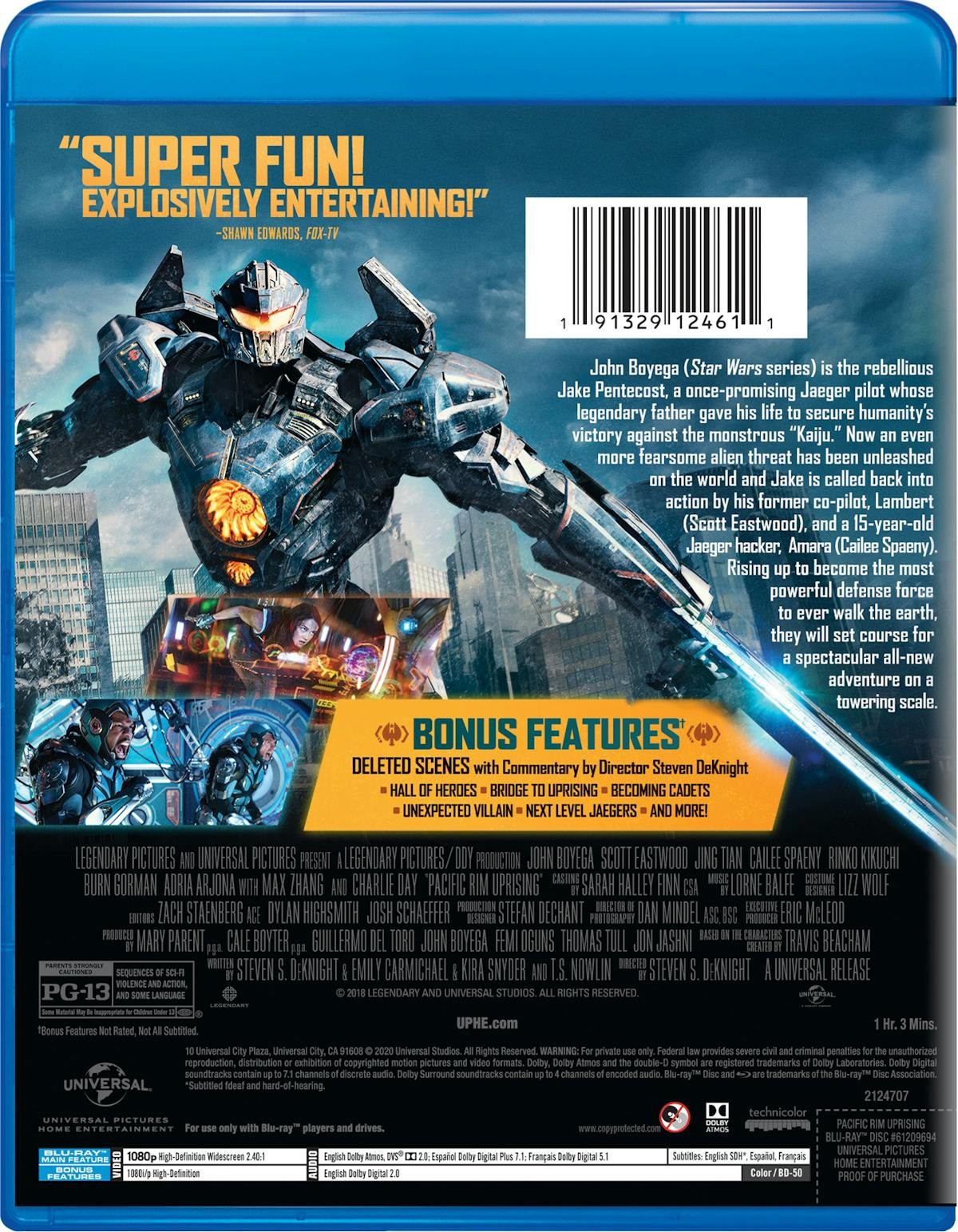Pacific Rim – Uprising Blu-ray Scott Eastwood NEW