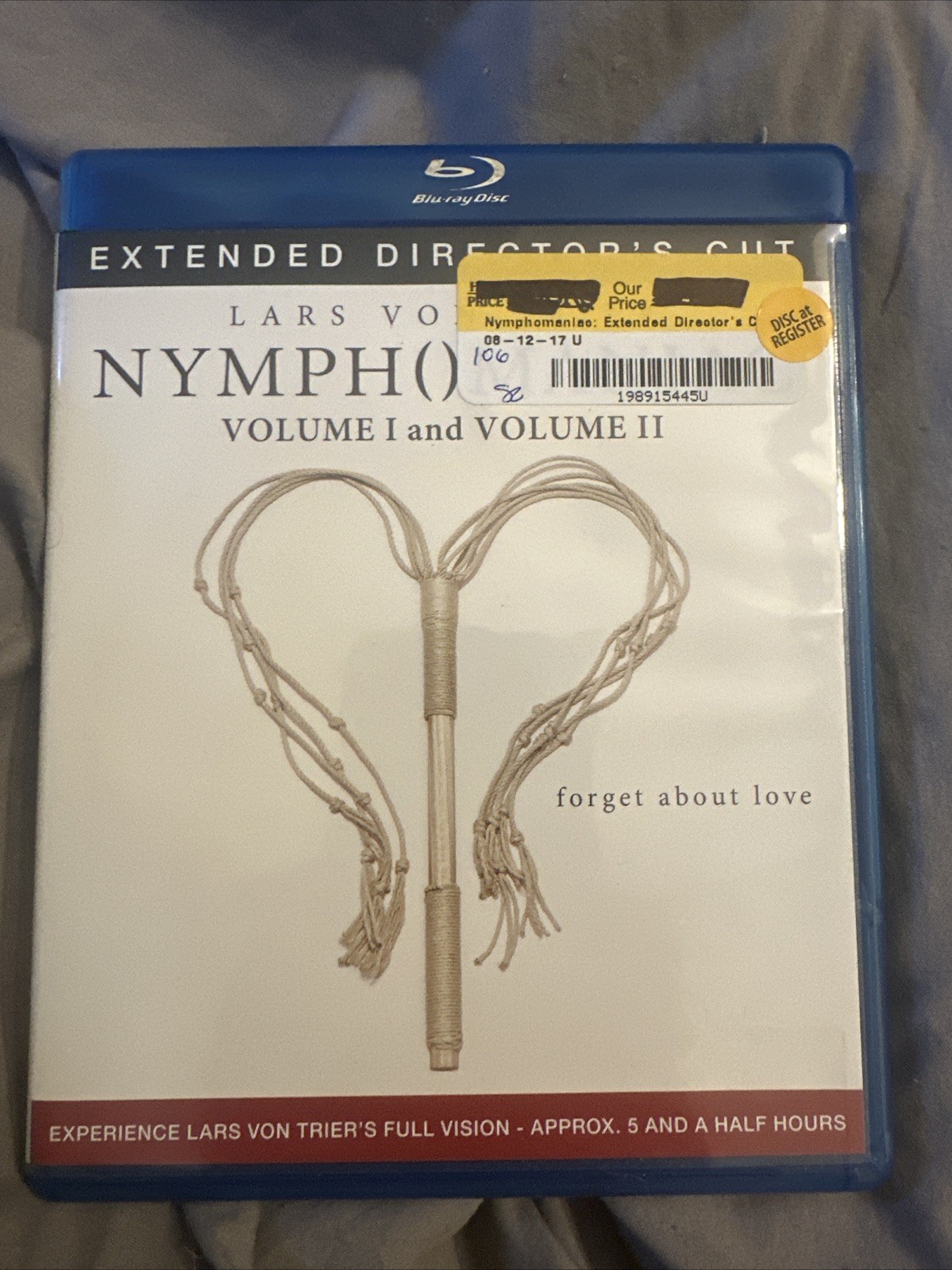 Nymphomaniac 1 & 2 (Blu-ray, 2013) Shia LaBeouf, Uma Thurman