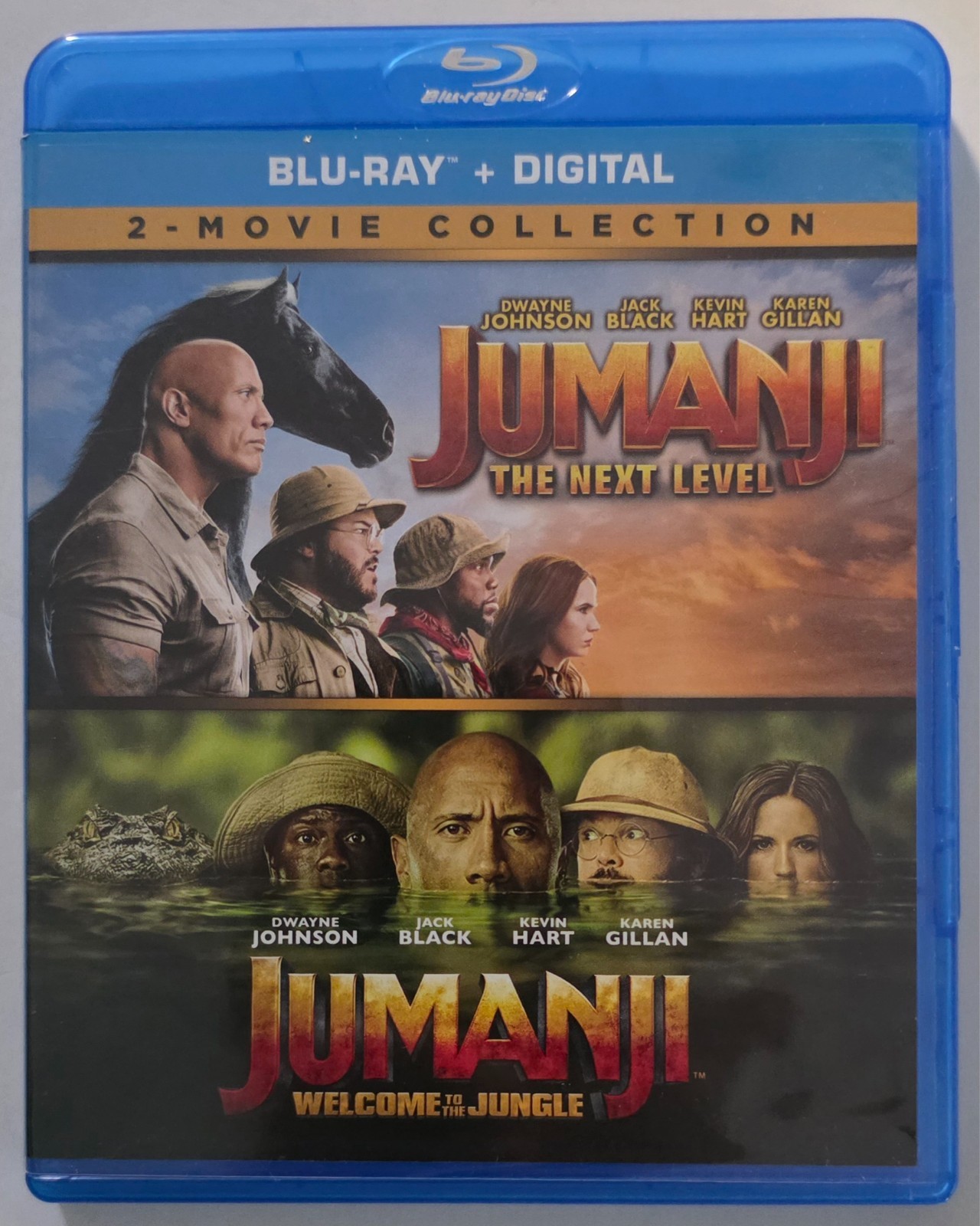 JUMANJI: WELCOME TO THE JUNGLE/THE NEXT LEVEL BLU RAY 2 DISC SET FREE USA SHIP