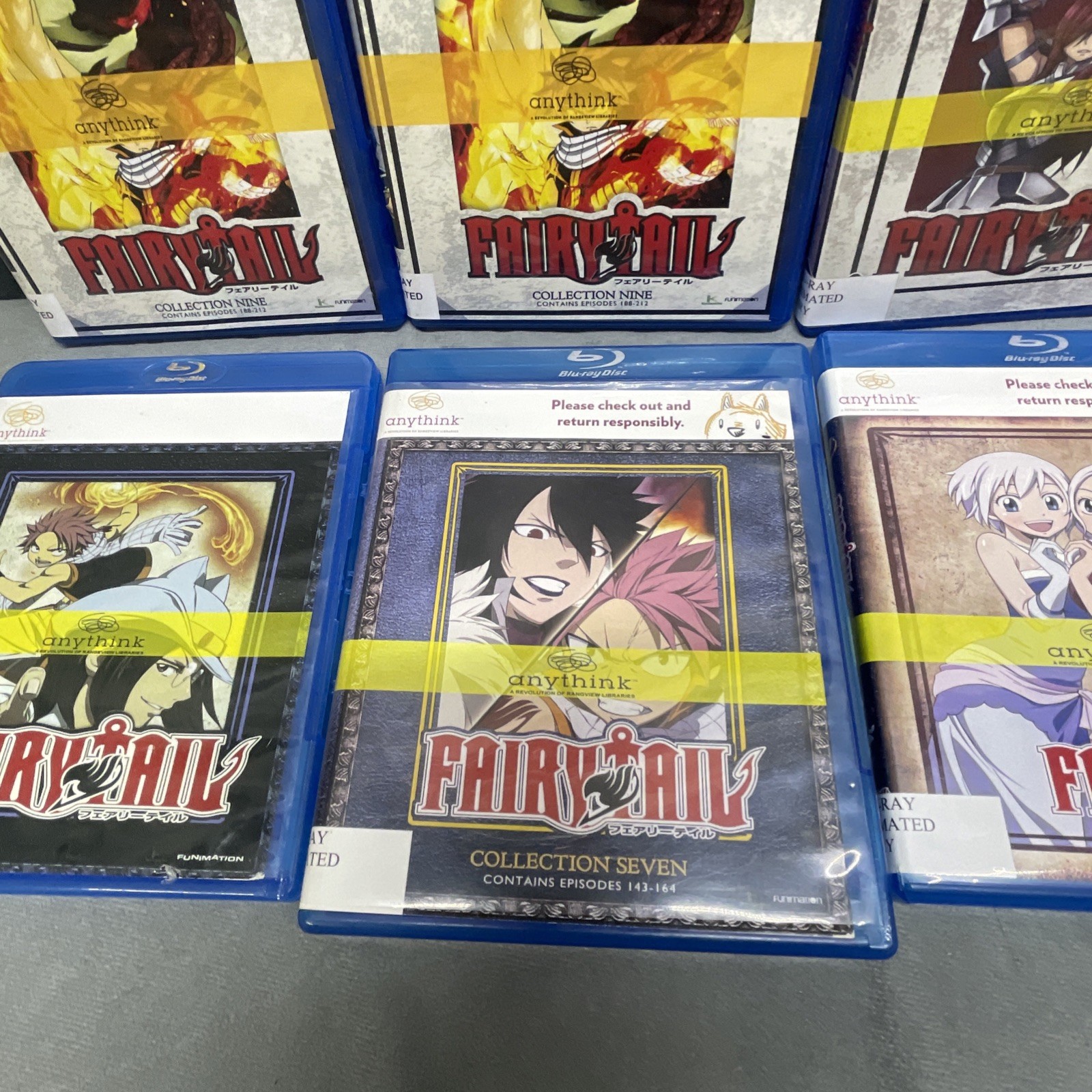 Fairy Tail Anime Blu-ray lot Ex Library Large Bundle Many Episodes 24 Disc
