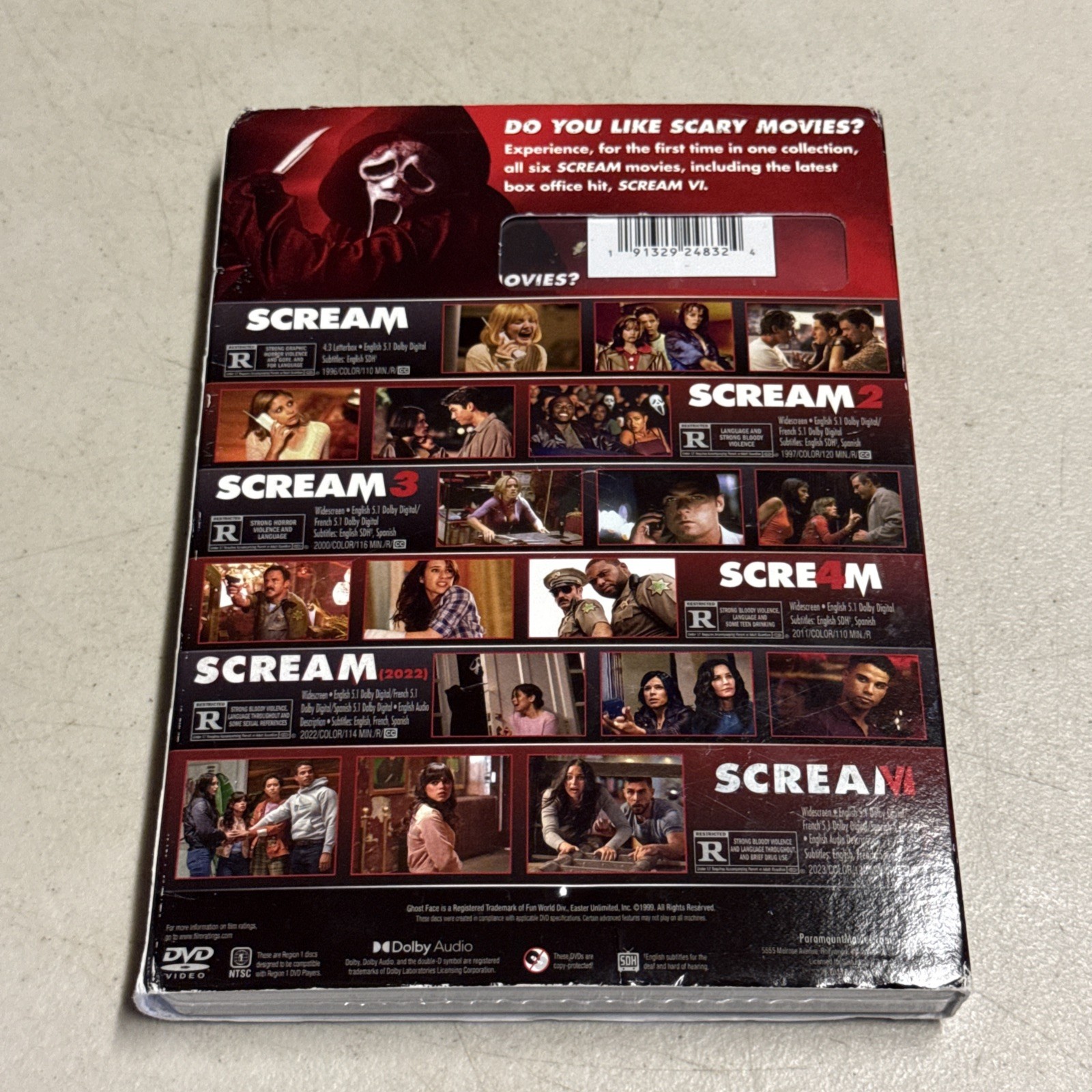 NEW / SEALED The Complete 6-Movie Collection of SCREAM
