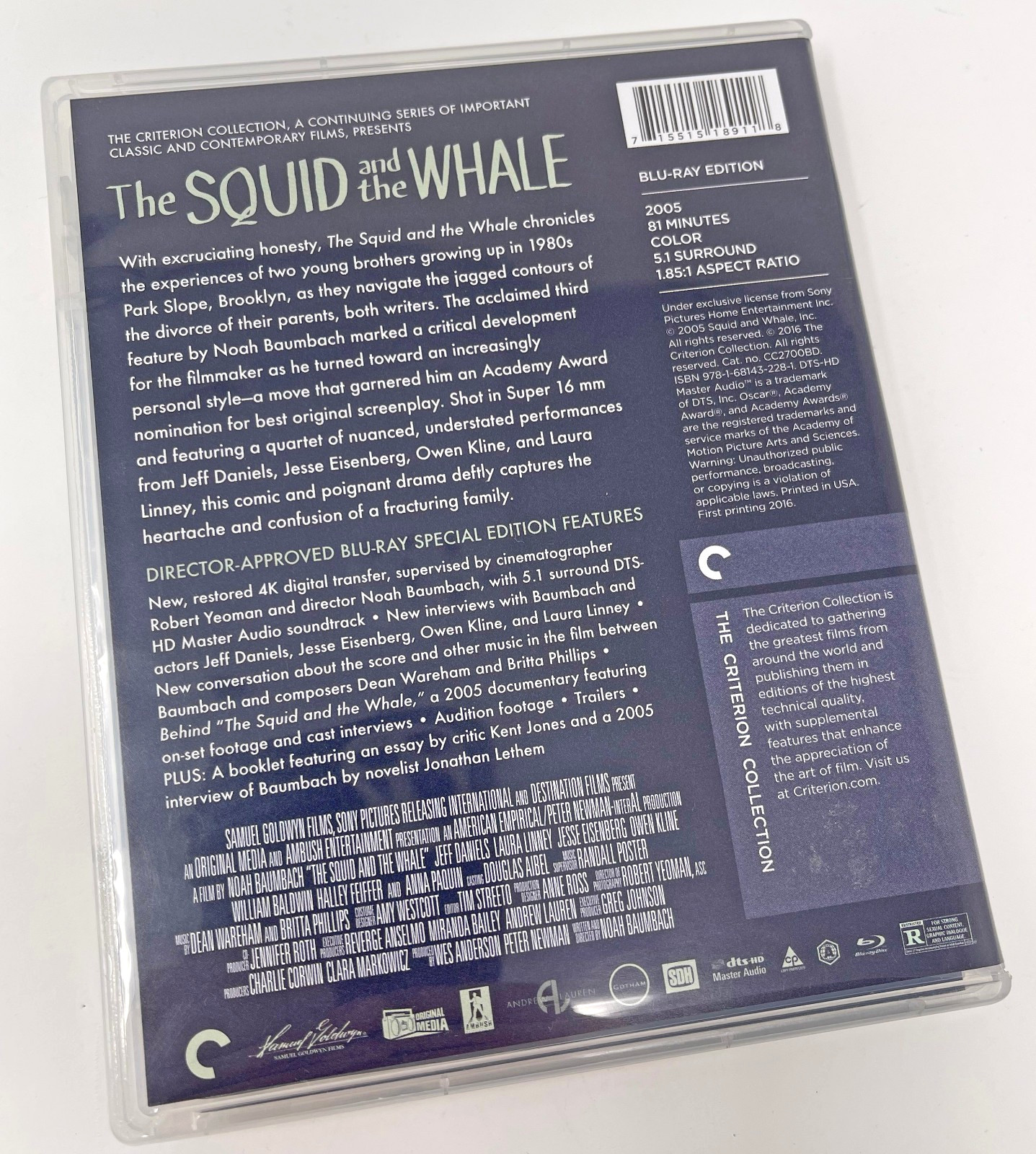 The Squid and the Whale (2005) Blu-ray Criterion 845 Rated R 81 Minutes