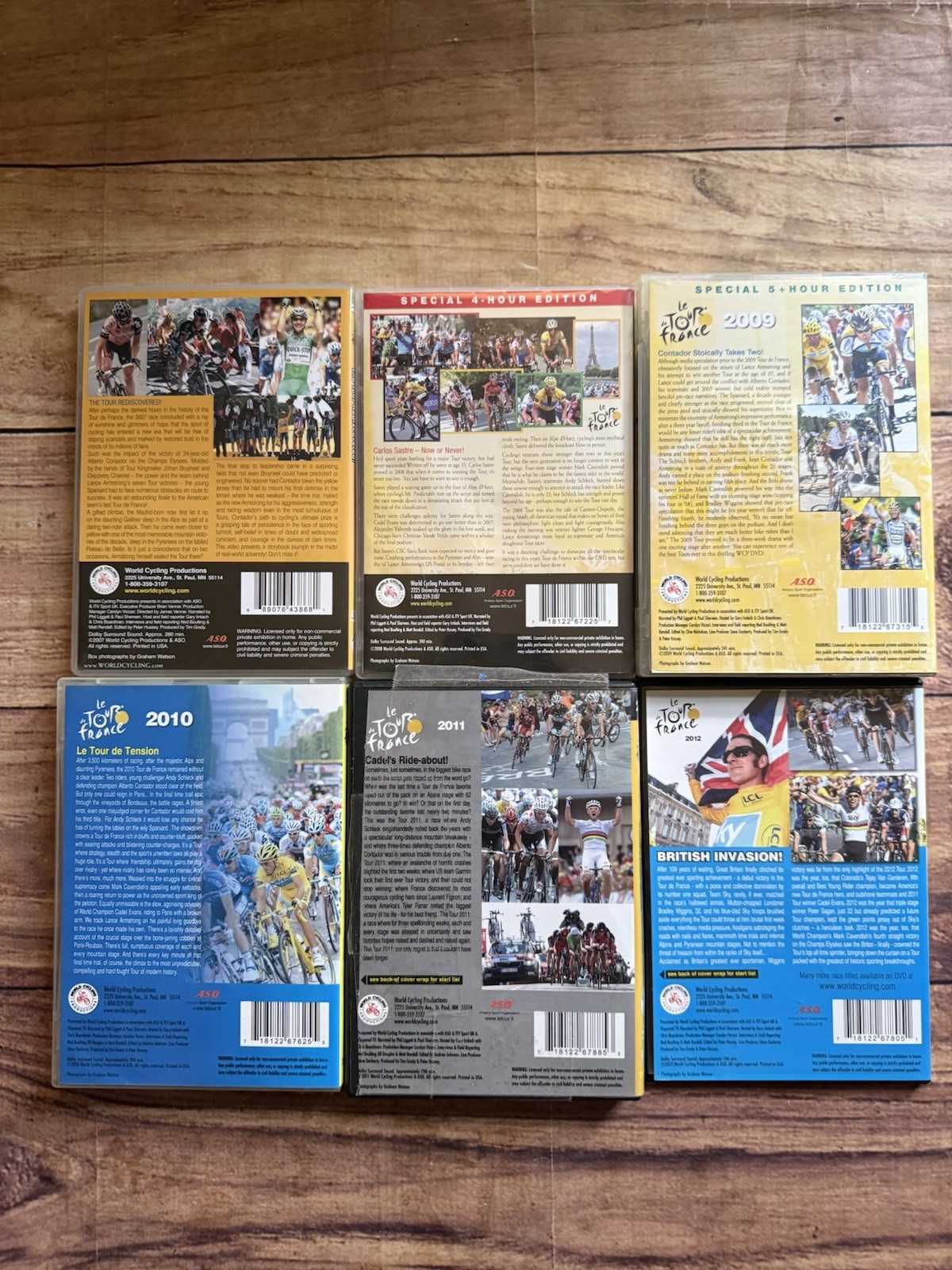World Cycling Productions DVD Lot O 15 Giro D’Italia Tour De France 2000s Tested