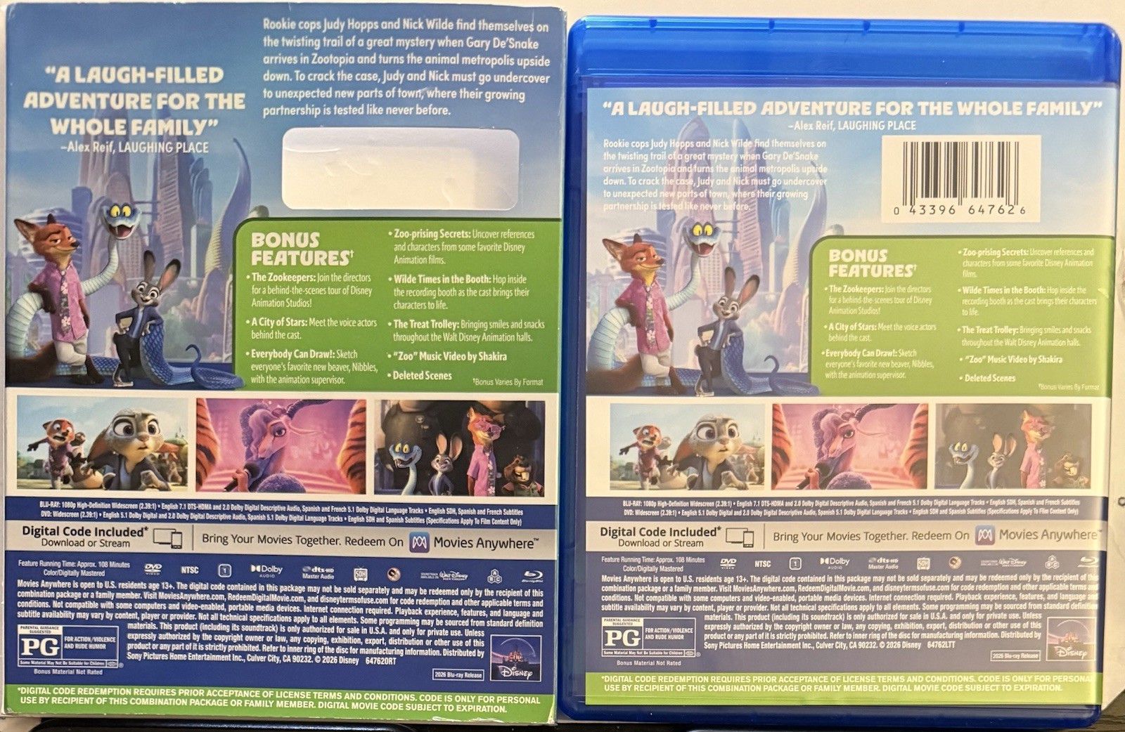 ZOOTOPIA 2 [Blu-ray / DVD 2026) With Slipcover Disney