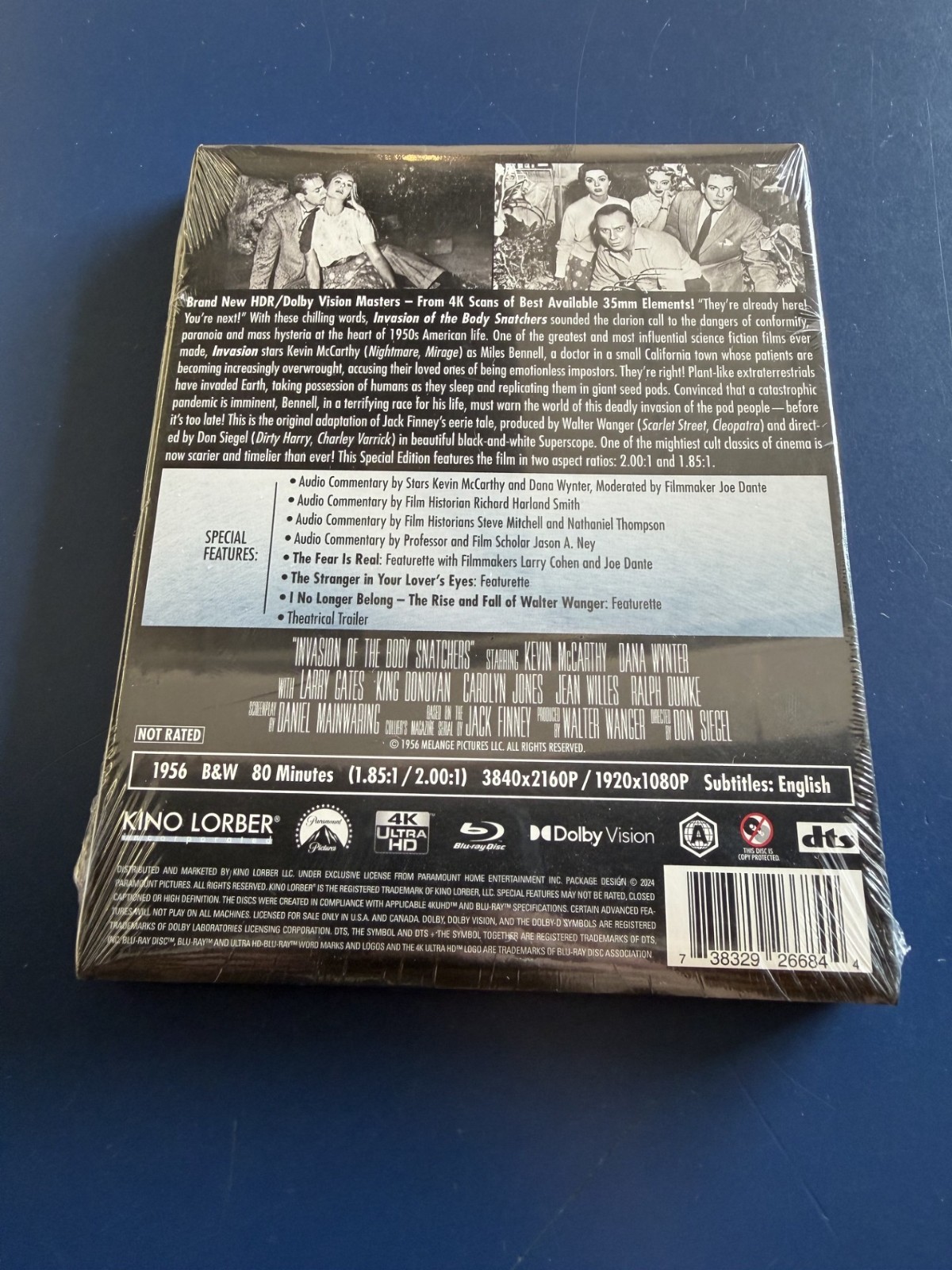 Invasion of the Body Snatchers (1956) 4K UHD Blu-ray Kino Lorber NEW Sealed