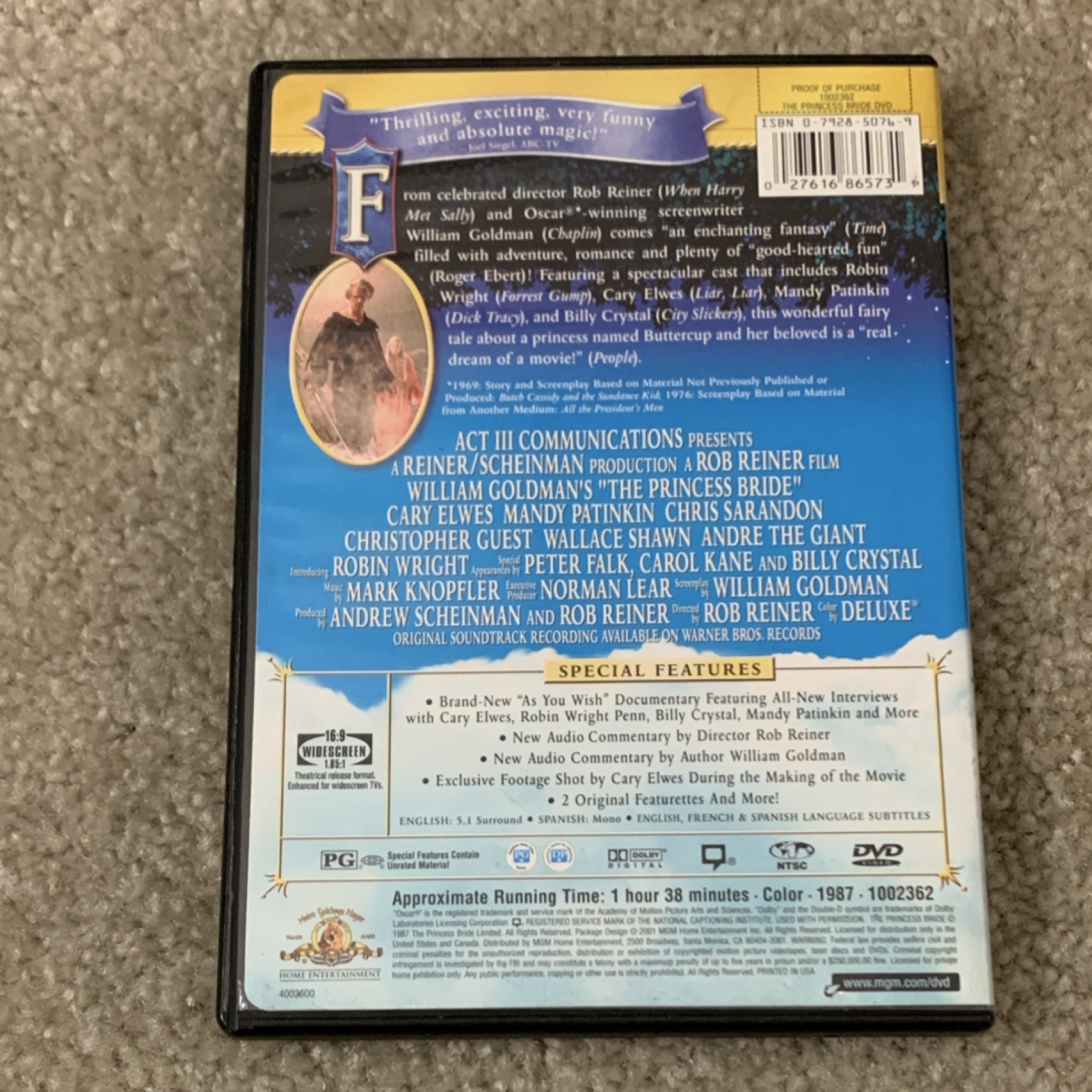 MGM Home Entertainment The Princess Bride Special Edition DVD Wright Elwes