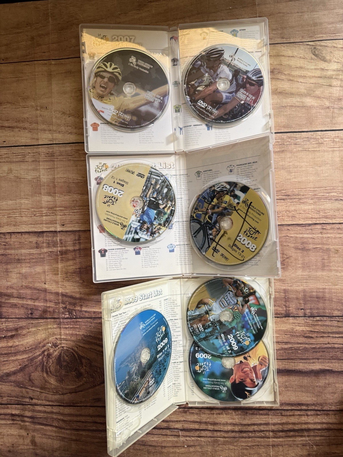 World Cycling Productions DVD Lot O 15 Giro D’Italia Tour De France 2000s Tested