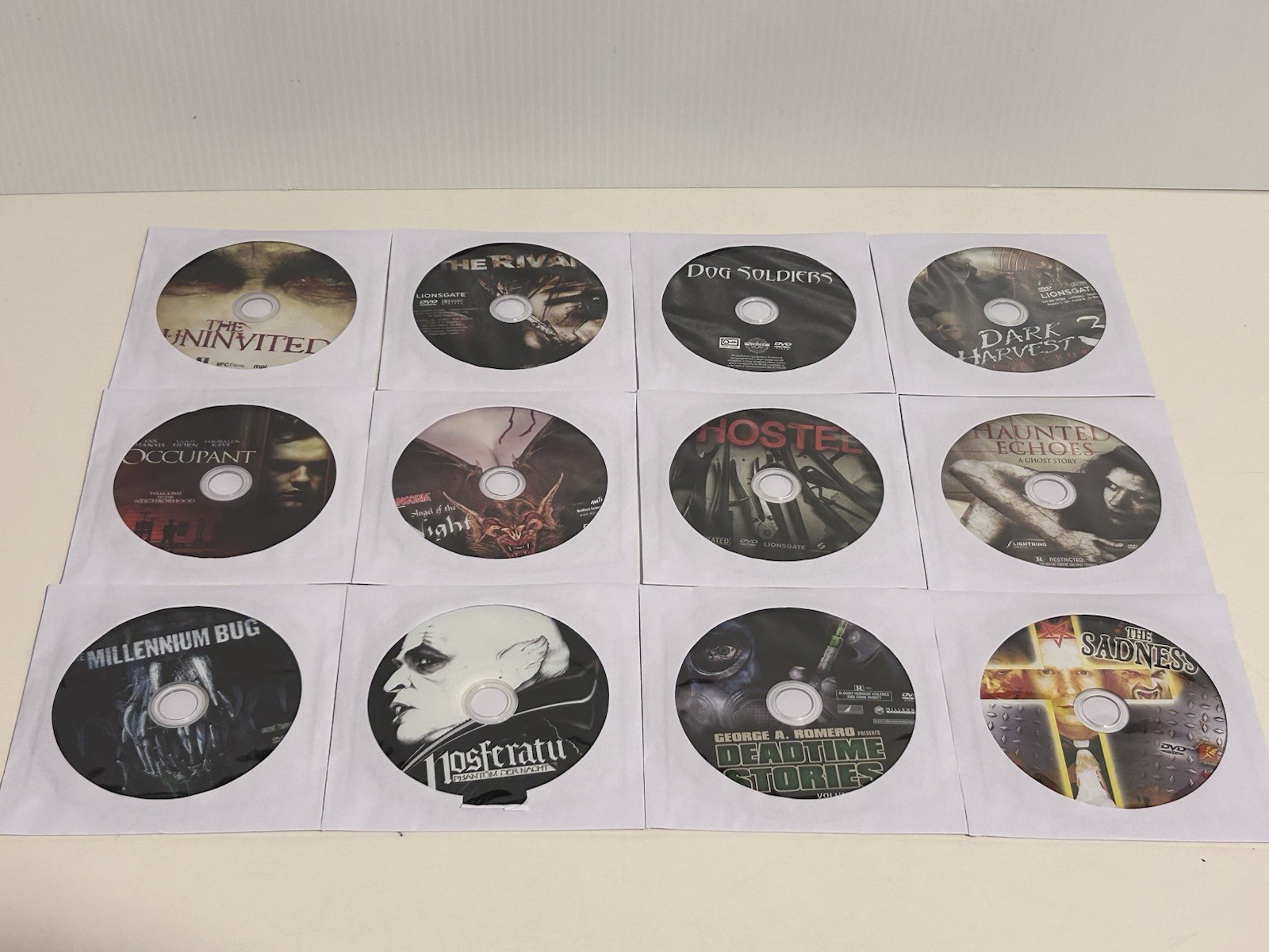 Bulk DVD Lot of 12 DISC ONLY Horror Scary Movies Mixed Lot Halloween