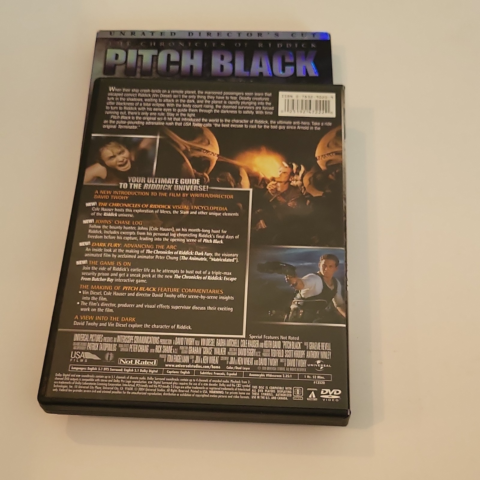 Universal Pitch Black Unrated Director’s Cut Widescreen DVD (Riddick)