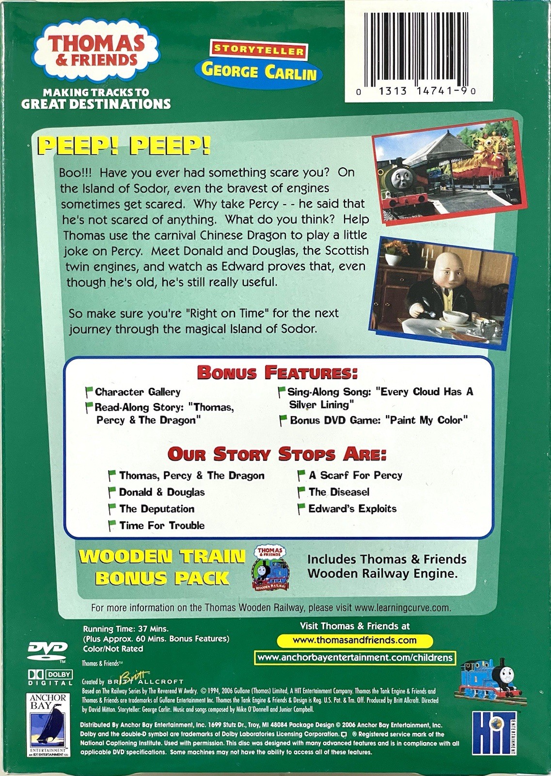 Thomas, Percy & the Dragon DVD set with Chinese Dragon train car 2006 New Sealed