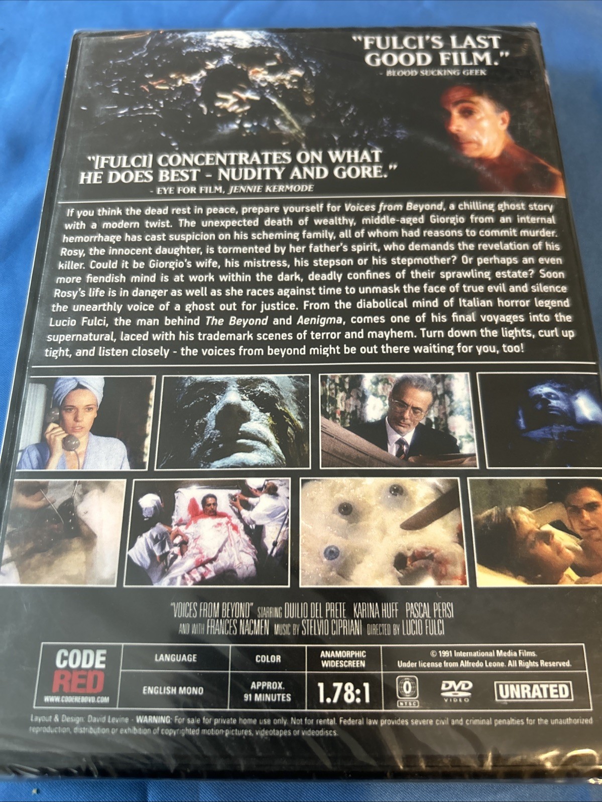 Voices From Beyond [DVD] Image Entertainment 2000 Lucio Fulci Euroshock