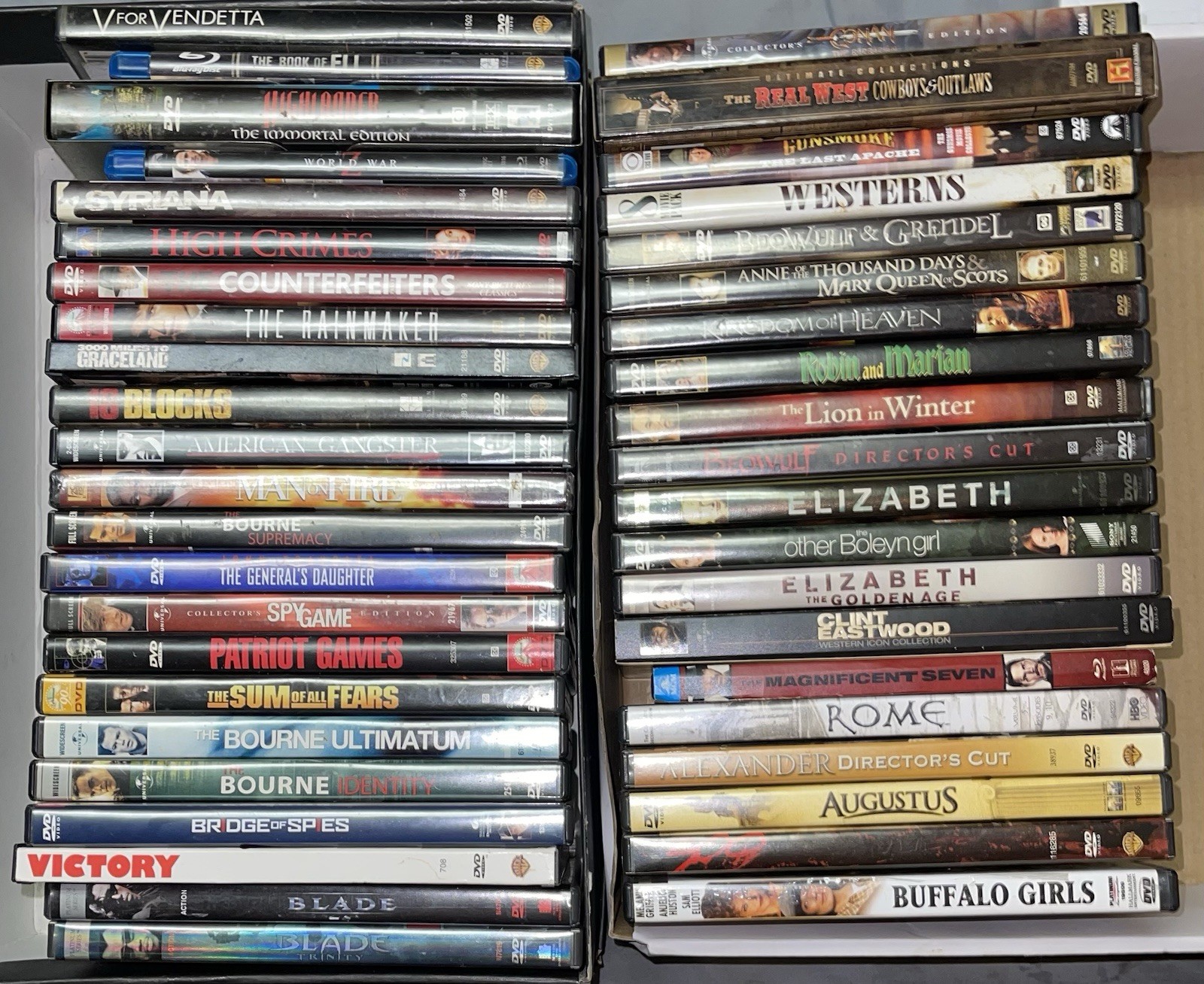 Lot of 44 DVD’s Drama Historical Figures Westerns All Tested & Guaranteed