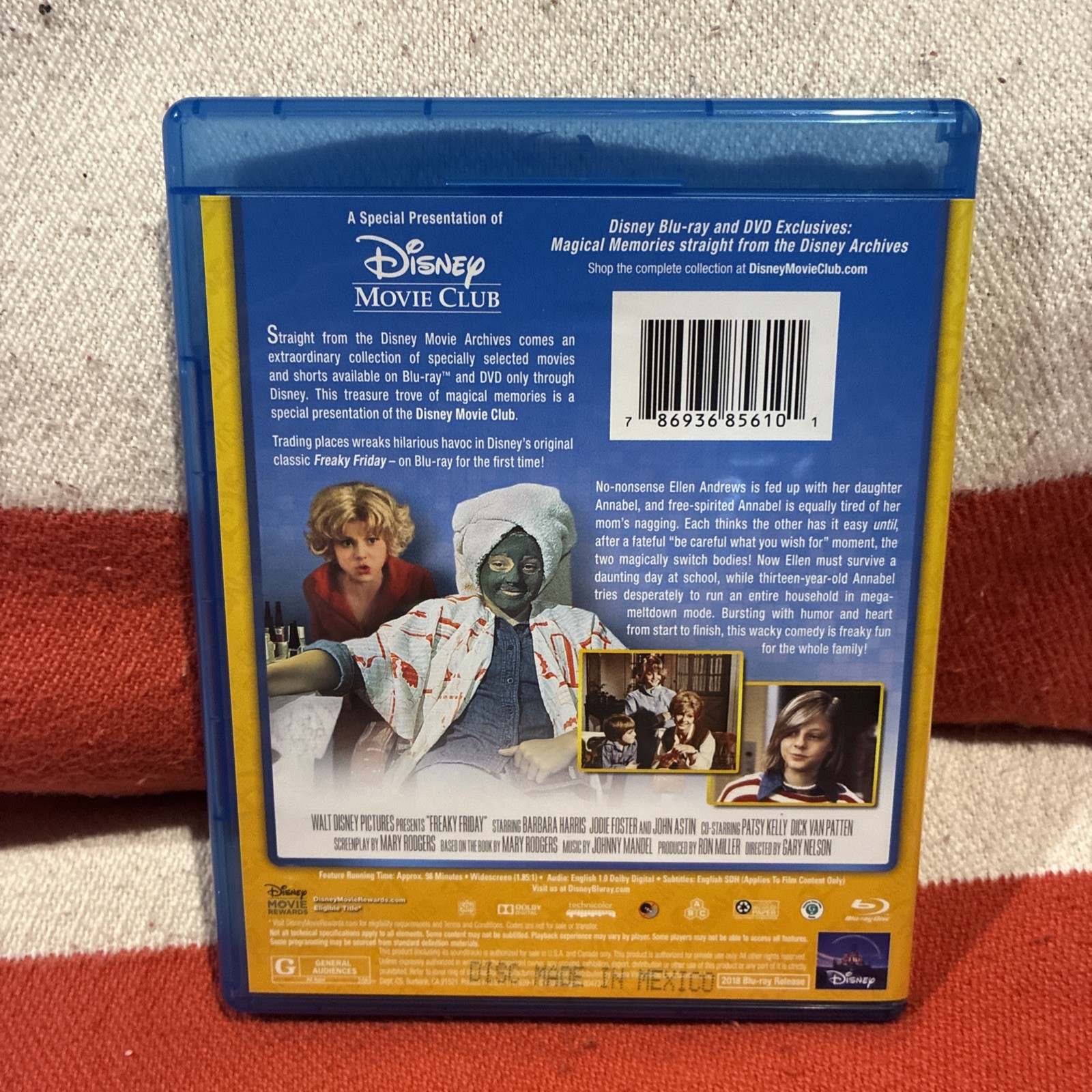 Freaky Friday (Blu-ray, 1976) Disney Movie Club Exclusive