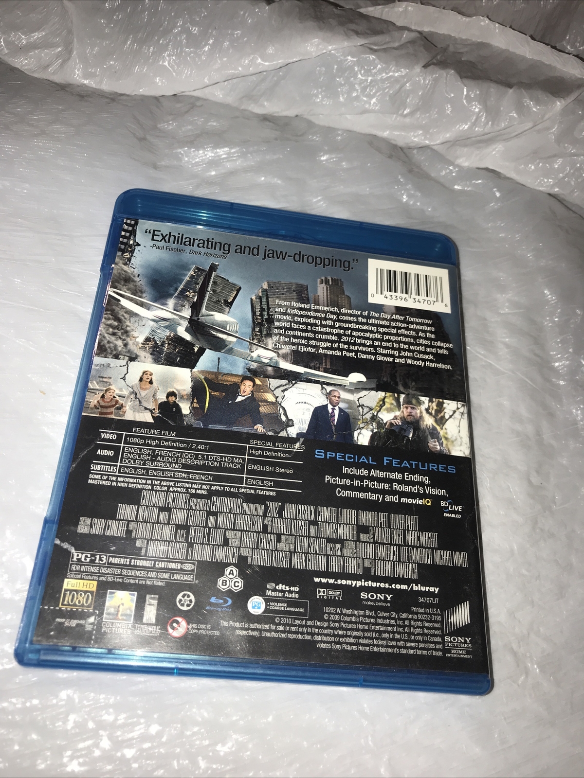 2012 BLU-RAY Roland Emmerich(DIR) 2009