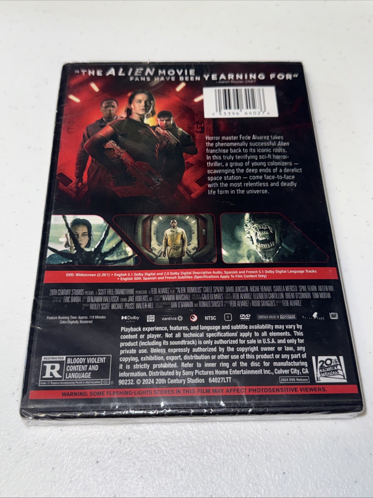 Alien: Romulus DVD 2024 Brand New – Ridley Scott
