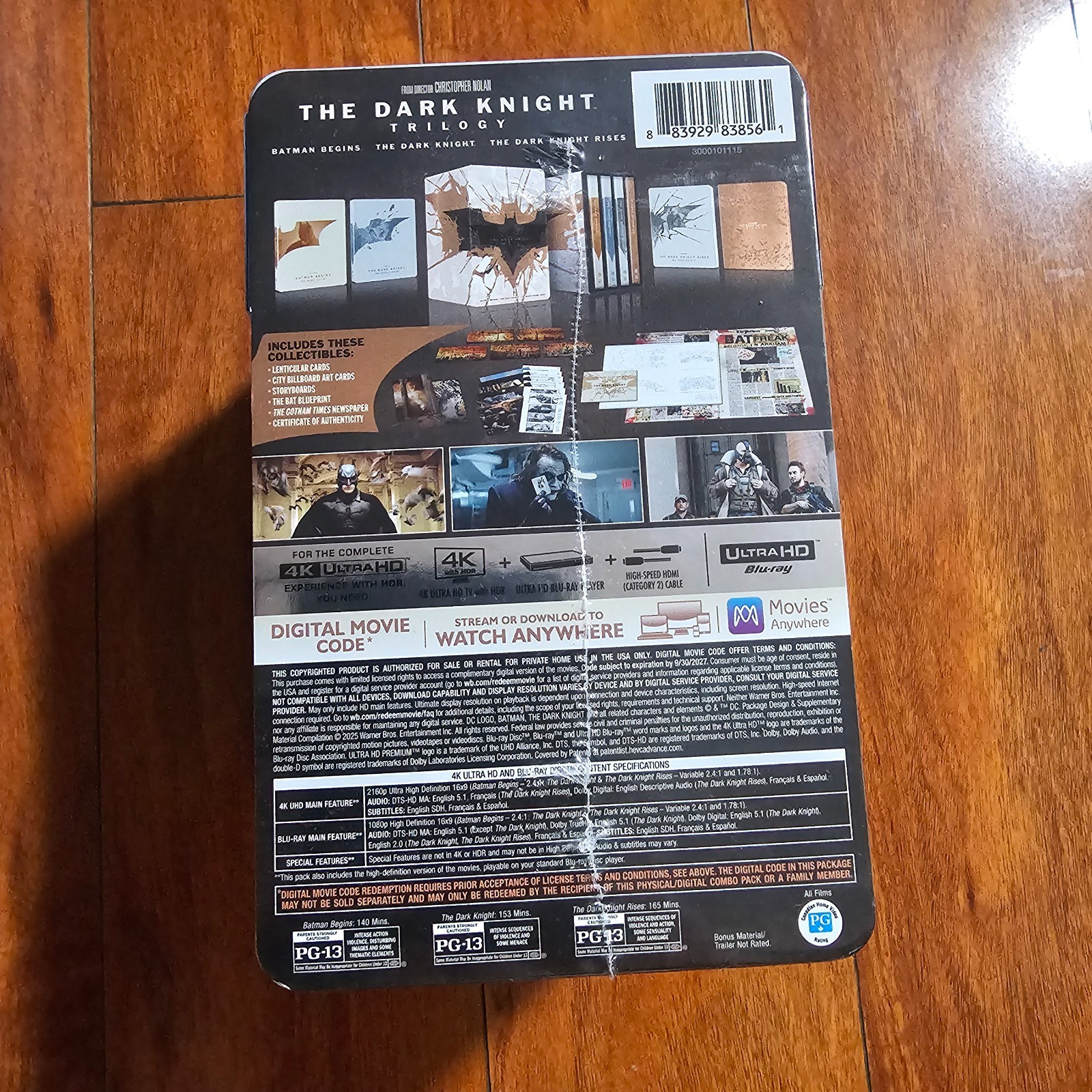 The Dark Knight Trilogy (4K Ultra HD Steelbooks + Blu-ray + Digital)