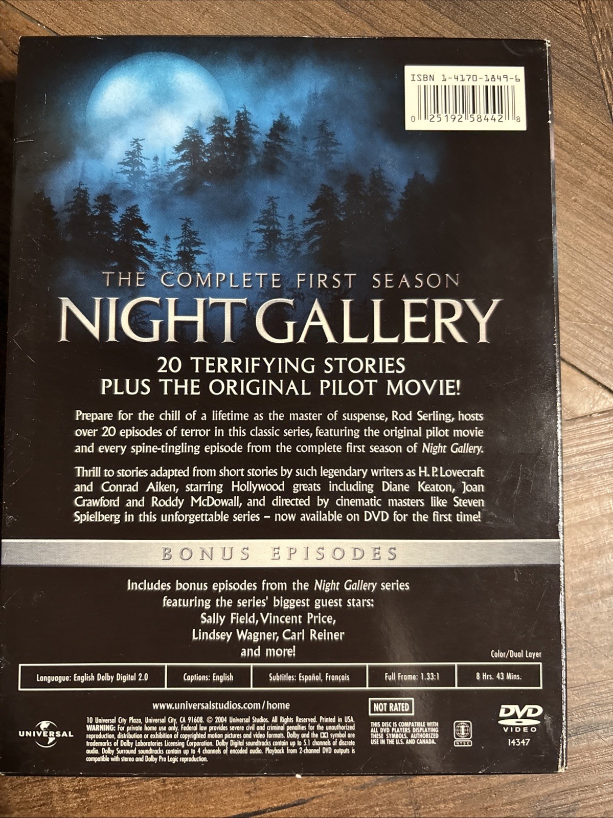 Night Gallery: The Complete First Season (DVD, 1969) Rod Serling