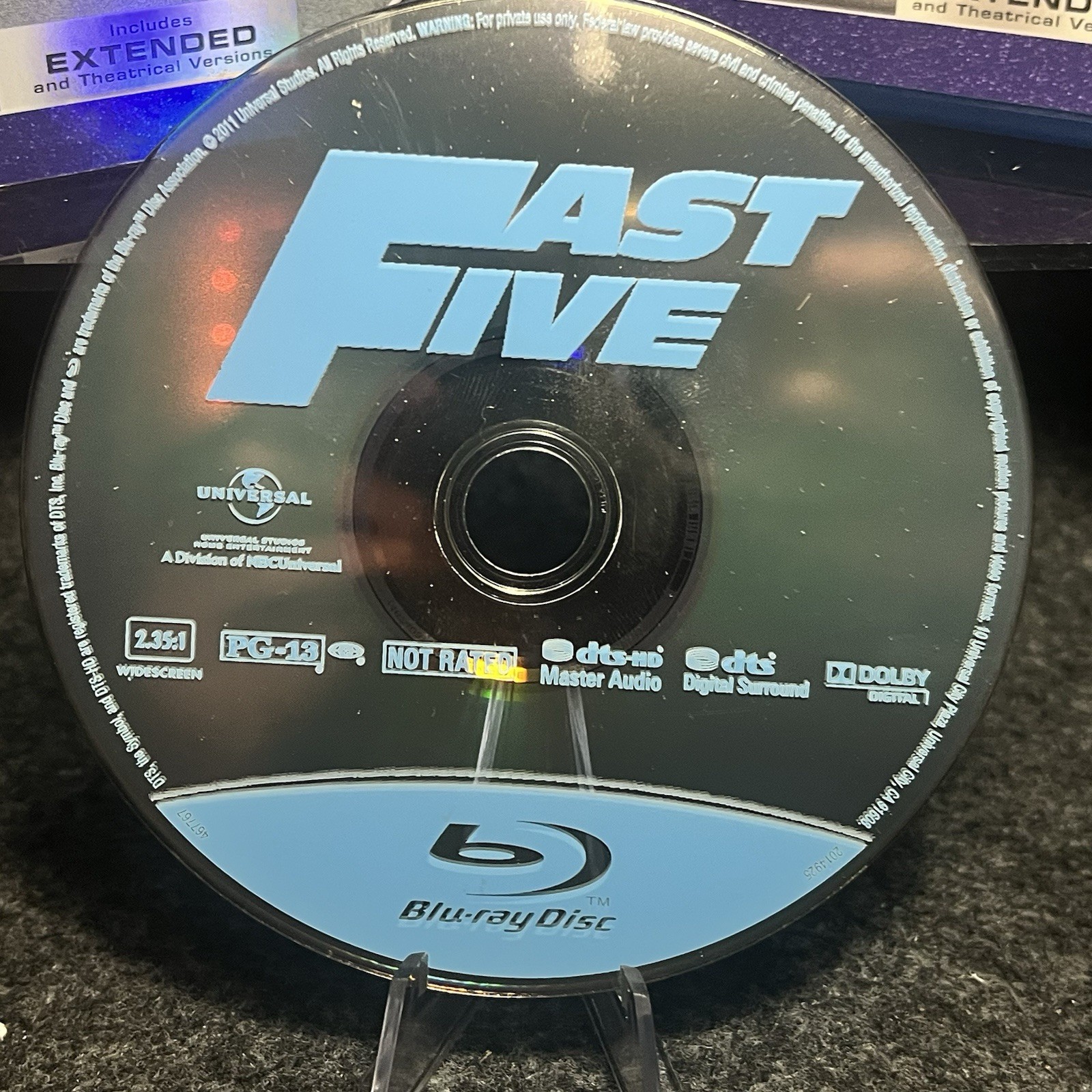 Fast Five Blu-ray Slipcover Extended Theatrical 2011 Vin Diesel Paul Walker 5