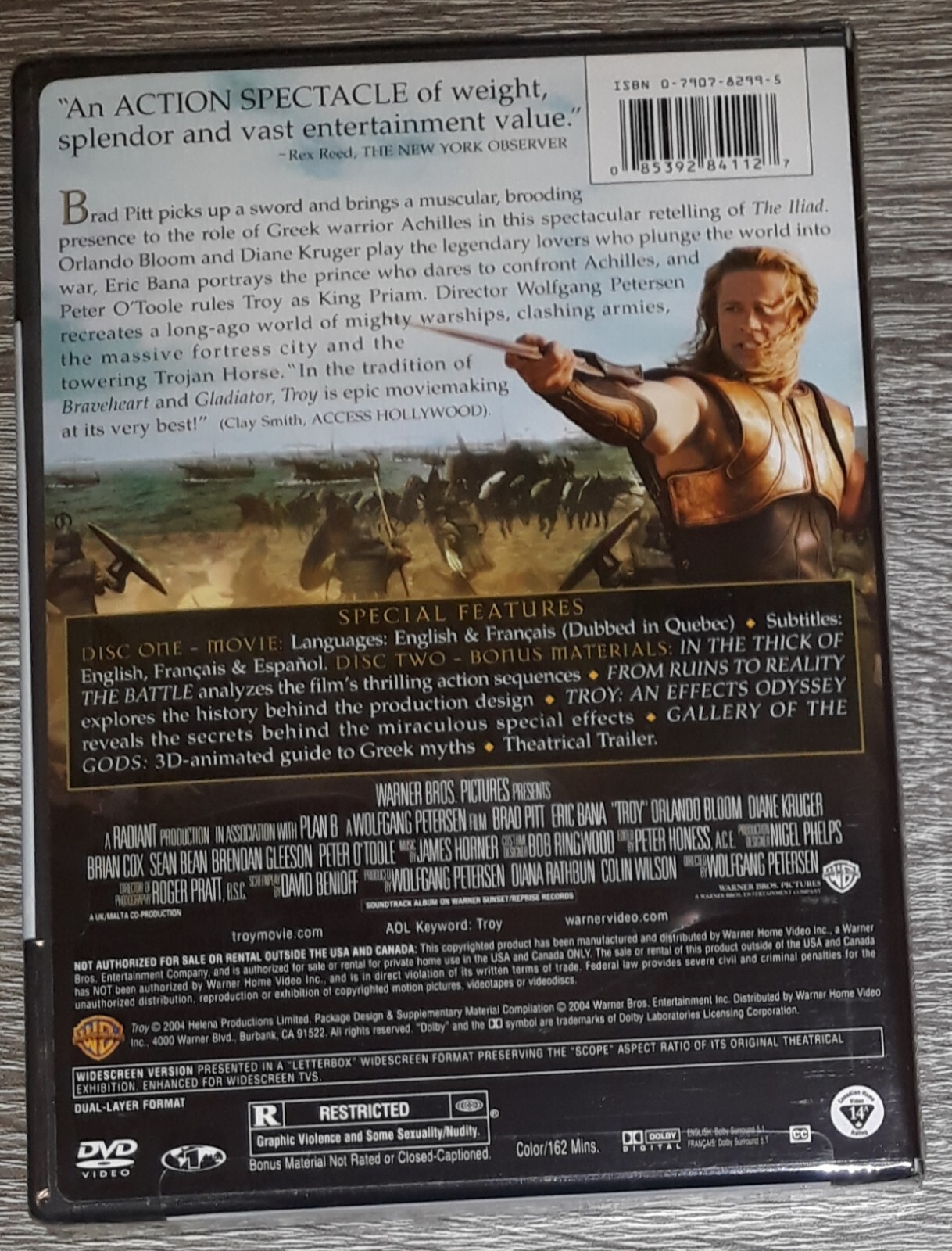 Troy Brand New 2004 2-Disc DVD Widescreen Edition Film Brad Pitt Orlando Bloom