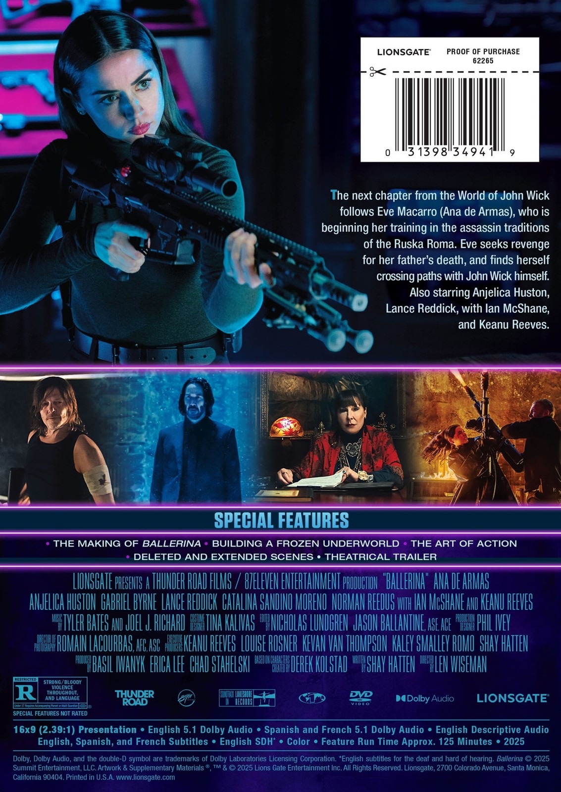 Lionsgate Home Entertainment Ballerina From the World of John Wick Action DVD