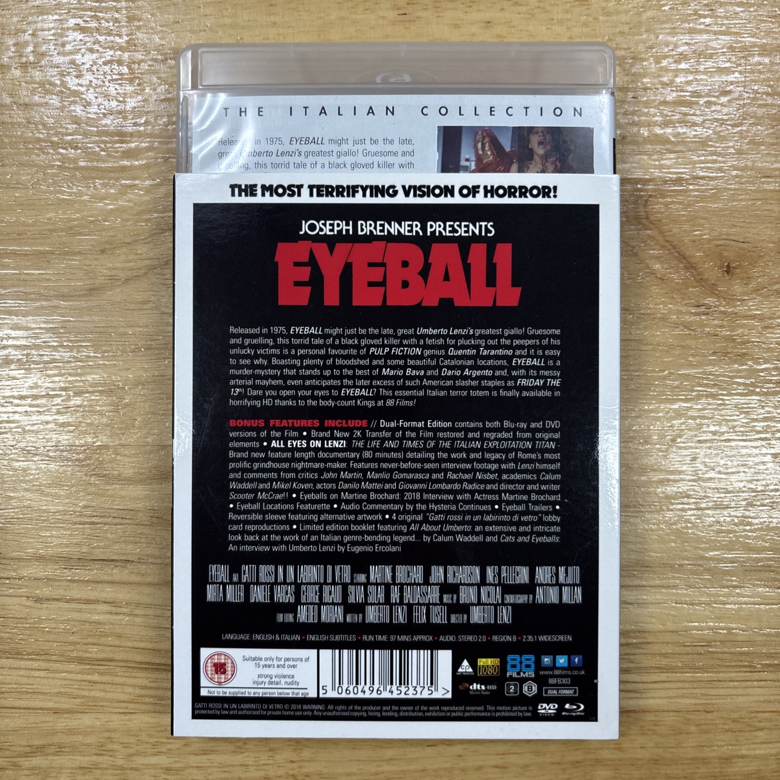EYEBALL – 1975 (Blu-ray, DVD, Region Free, 88 Films) Slipcover Booklet Cards OOP