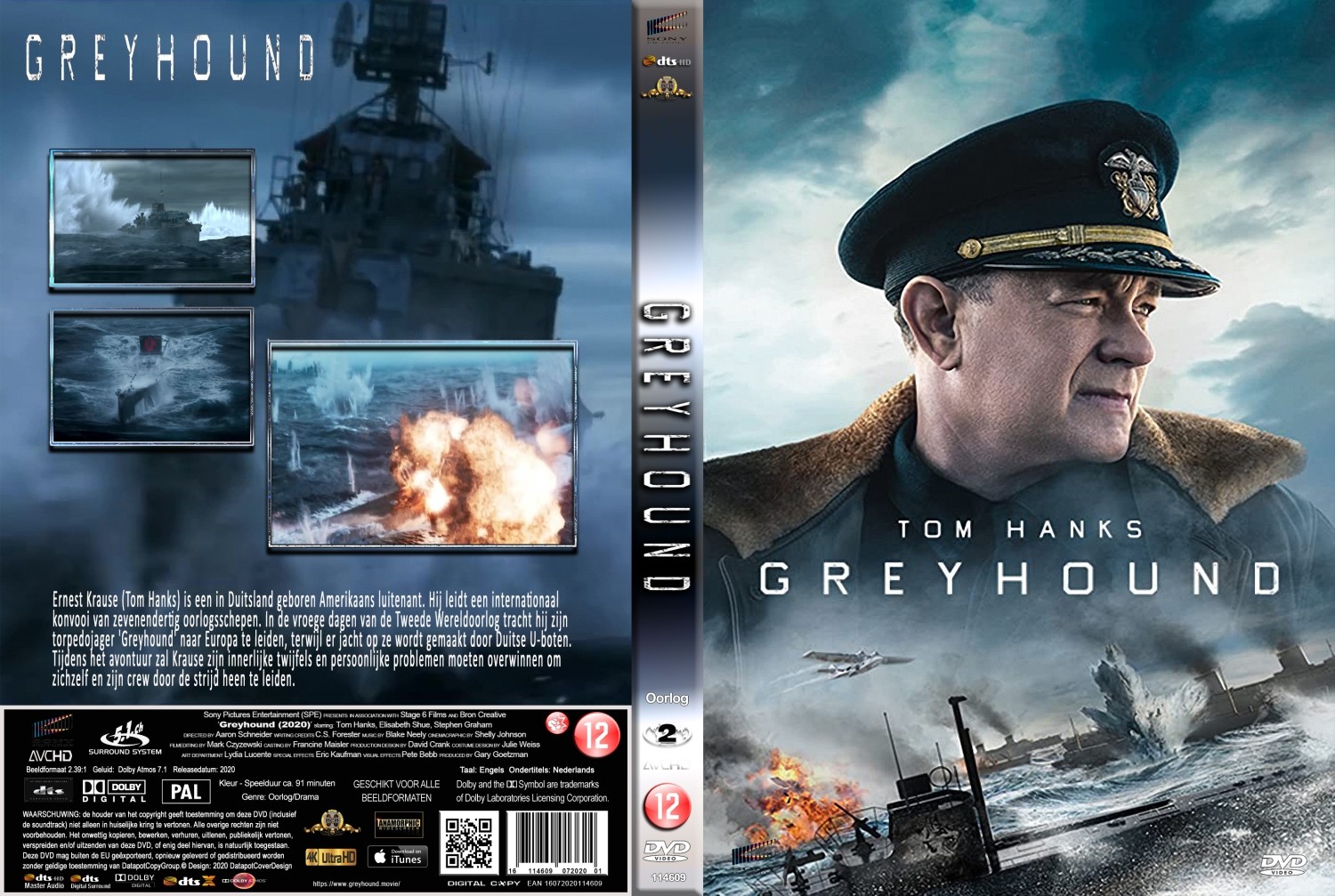 Greyhound (DVD, 2020) Tom Hanks Movie Free Shipping USA!