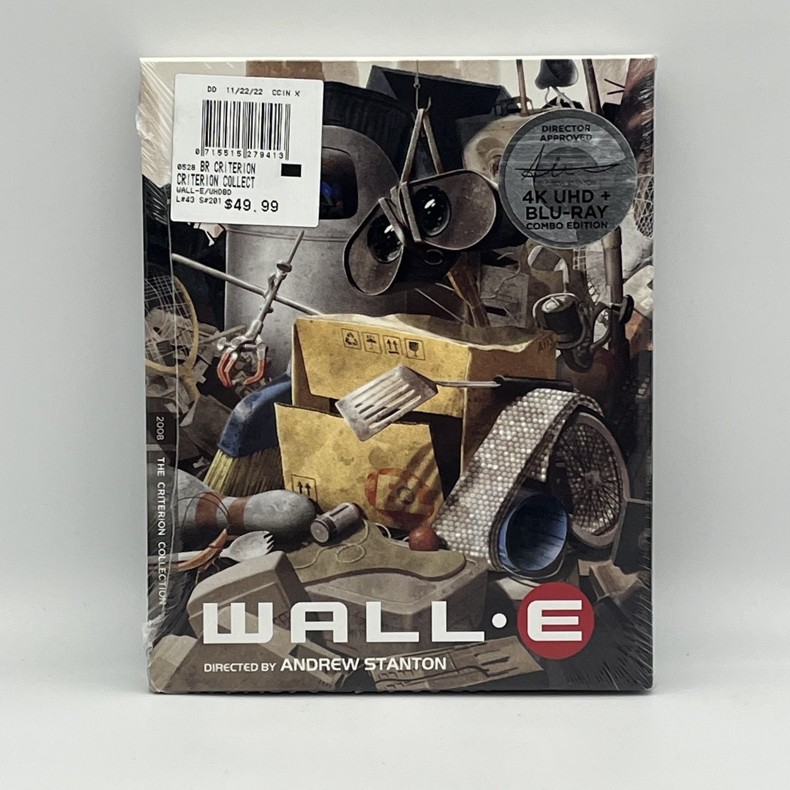 WALL-E 4K UHD Blu-ray 2008 Criterion Collection Andrew Stanton Pixar WE1 – NEW