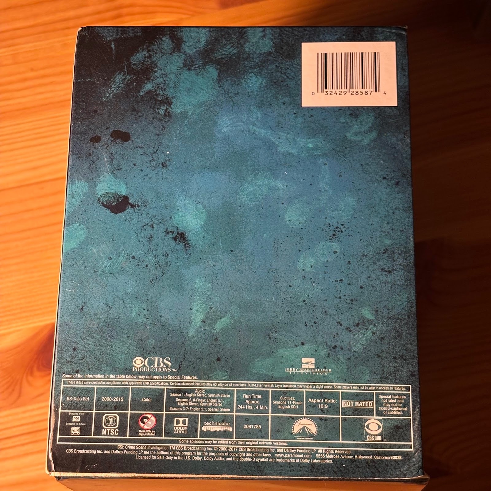 CSI: Crime Scene Investigation: The Complete Series Seasons 1-15 DVD Set