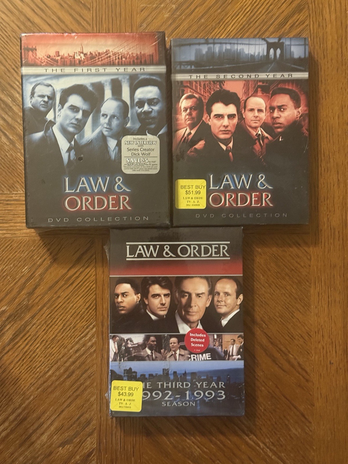 Law & Order (Seasons 1-3) DVD Sets – Brand New & Sealed – Years 1, 2, & 3