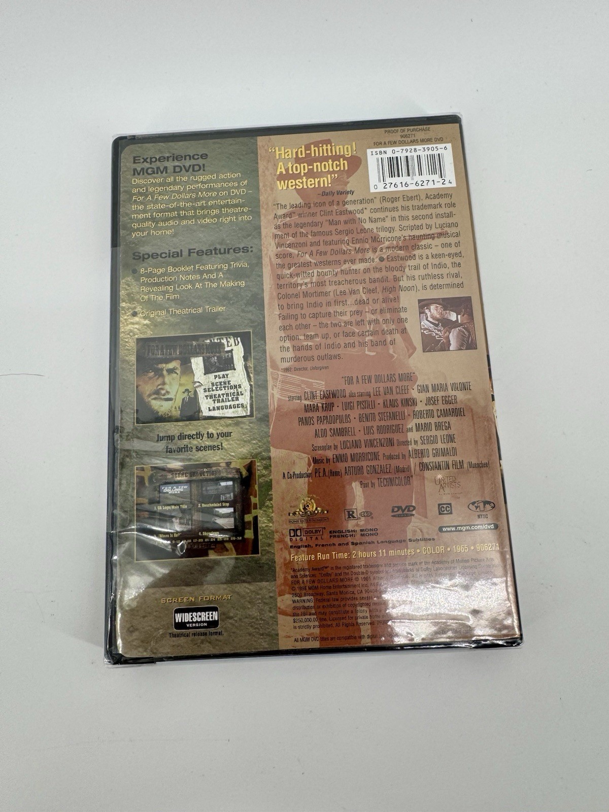 MGM Home Entertainment: For a Few Dollars More (DVD) *FACTORY SEALED*